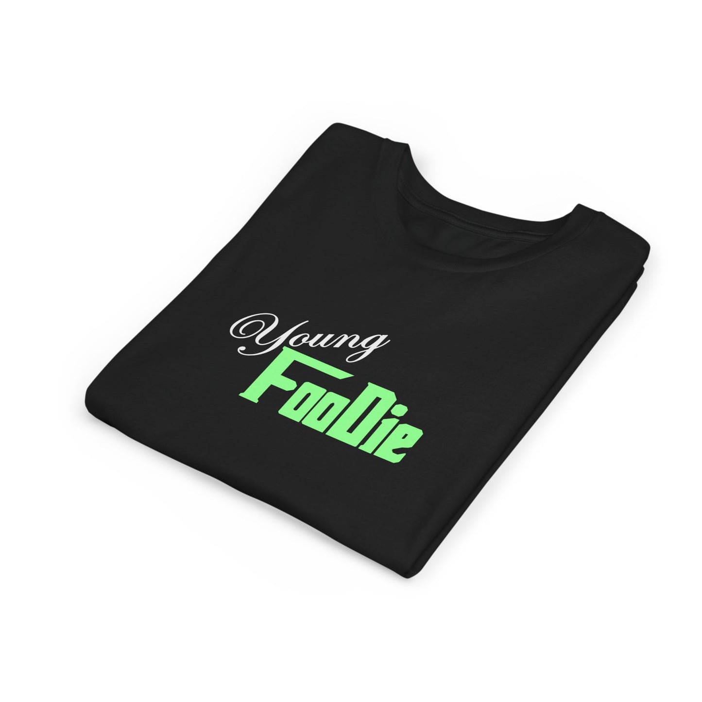 L.O.E.F White Young Foodie Youth Short Sleeve Tee (Mint Green)