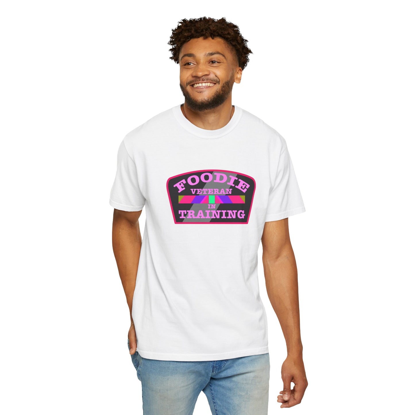L.O.E.F Foodie Veteran IN TRAINING Unisex Tee Shirt (Pink)