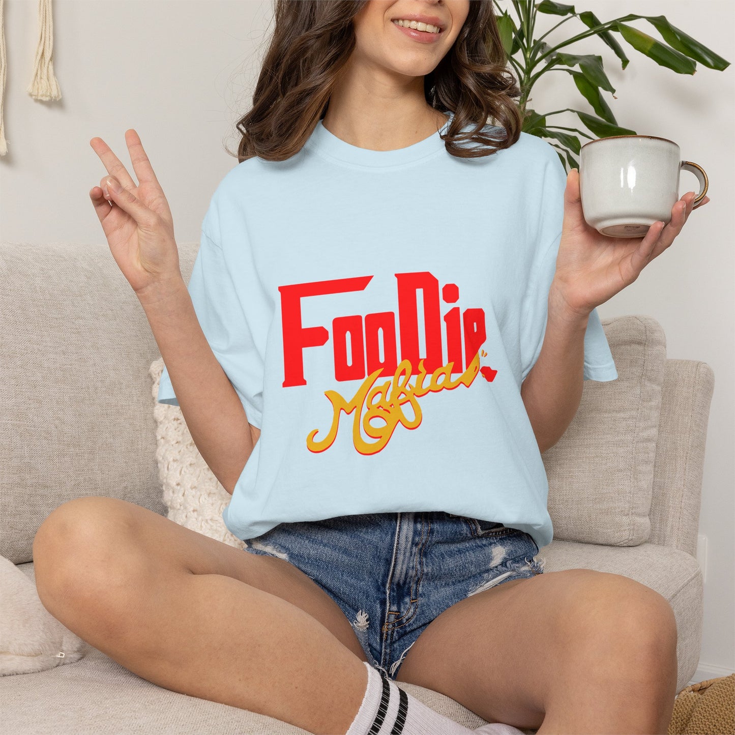 L.O.E.F Red Foodie Mafia Unisex Tee Shirt (Gold)