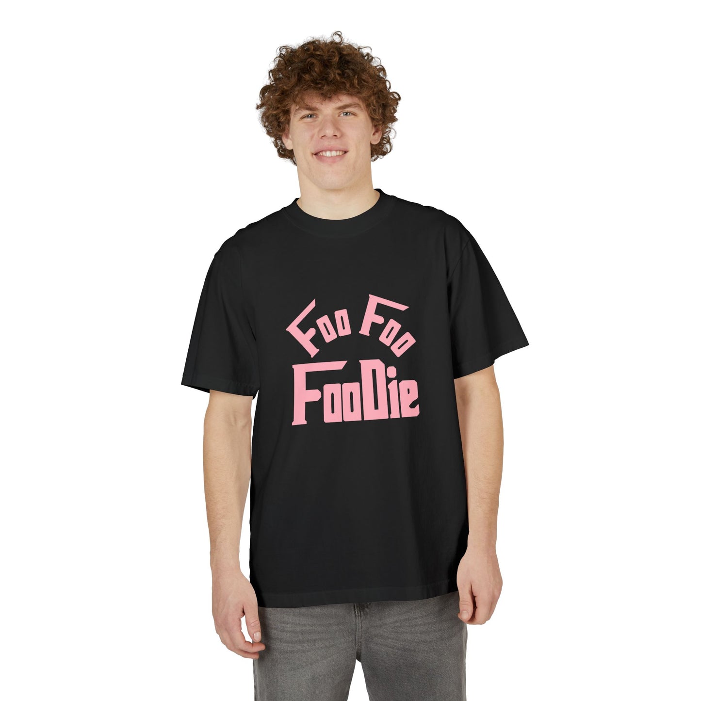 L.O.E.F Unisex FOO FOO FOODIE Tee Shirt (Soft Pink)