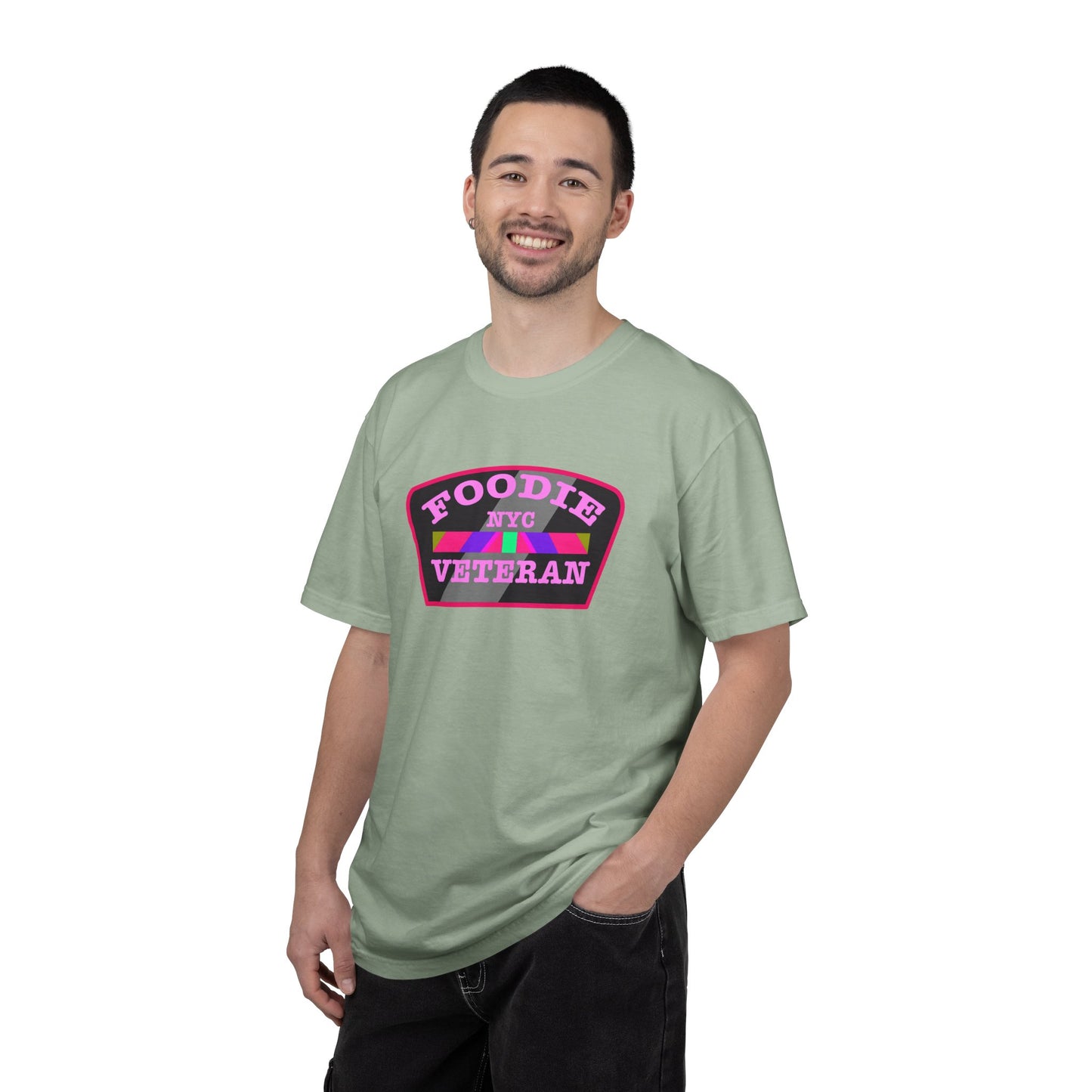 L.O.E.F Foodie Veteran NYC Unisex Tee Shirt (Pink)