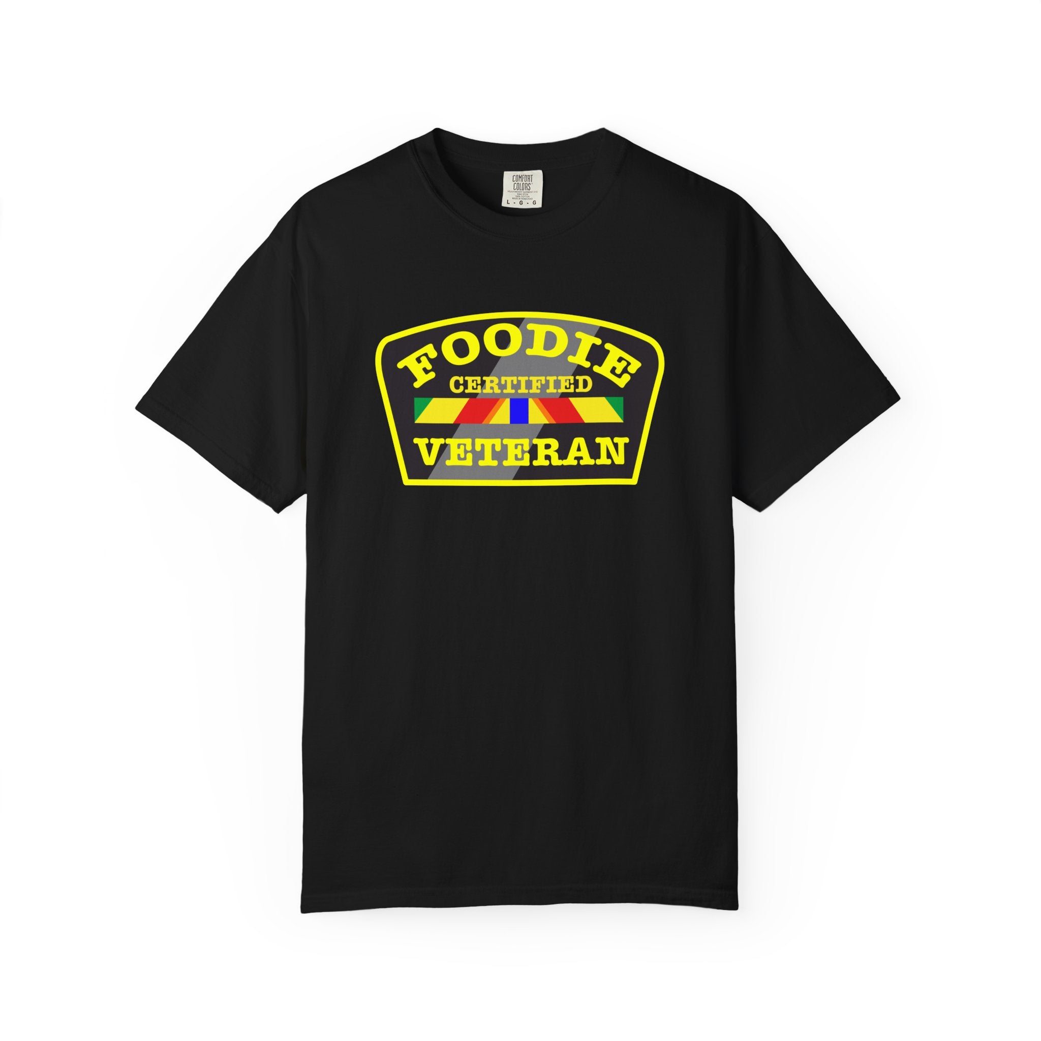 L.O.E.F Foodie CERTIFIED Veteran Unisex Tee Shirt (Yellow)