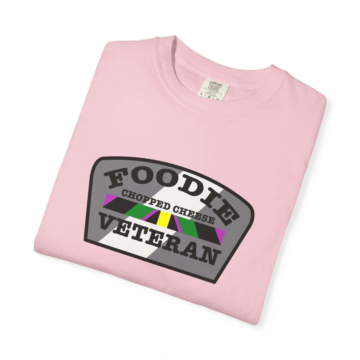 L.O.E.F Foodie Veteran Chopped Cheese Unisex Tee Shirt (Gray)