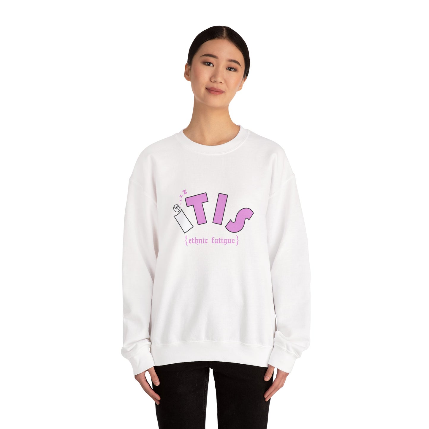 L.O.E.F ITIS Unisex Sweatshirt (White and Pink)
