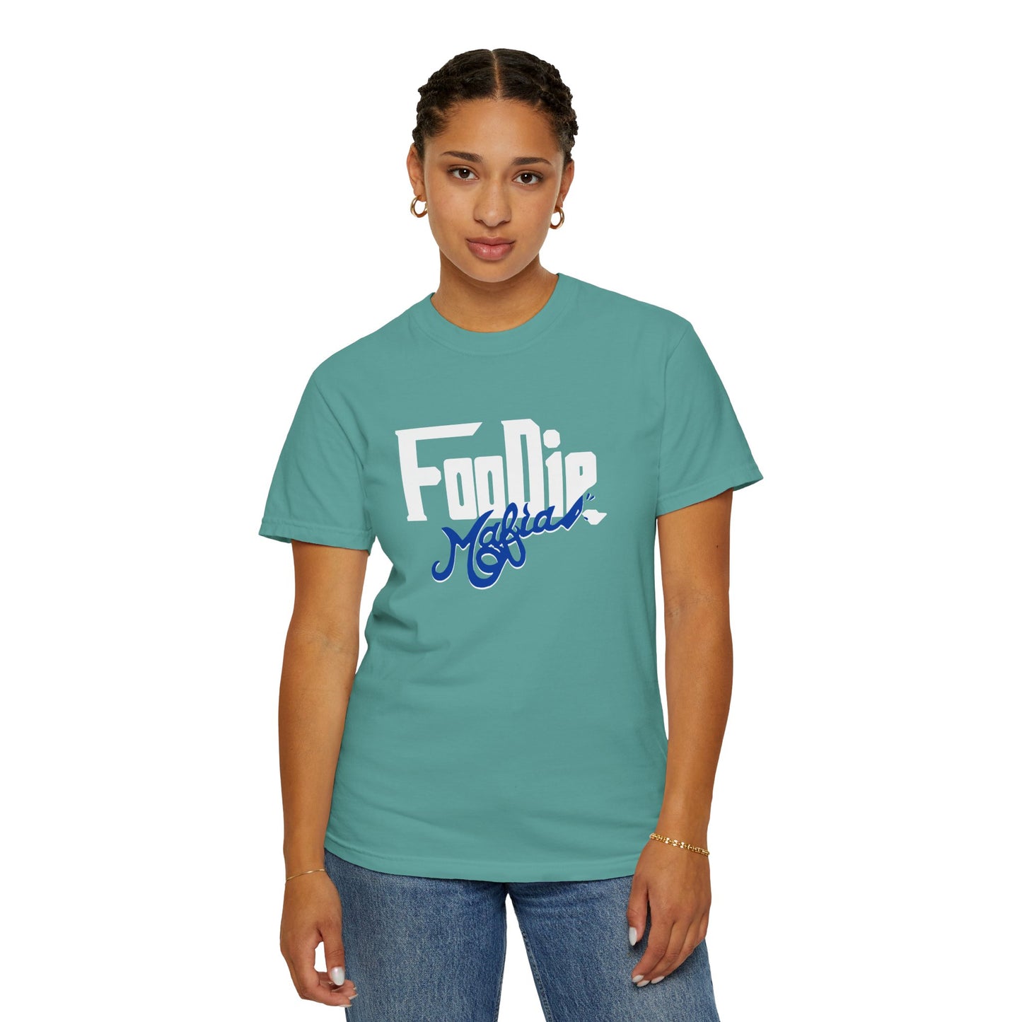 L.O.E.F Foodie Mafia Unisex Tee Shirt  (Dark Blue)