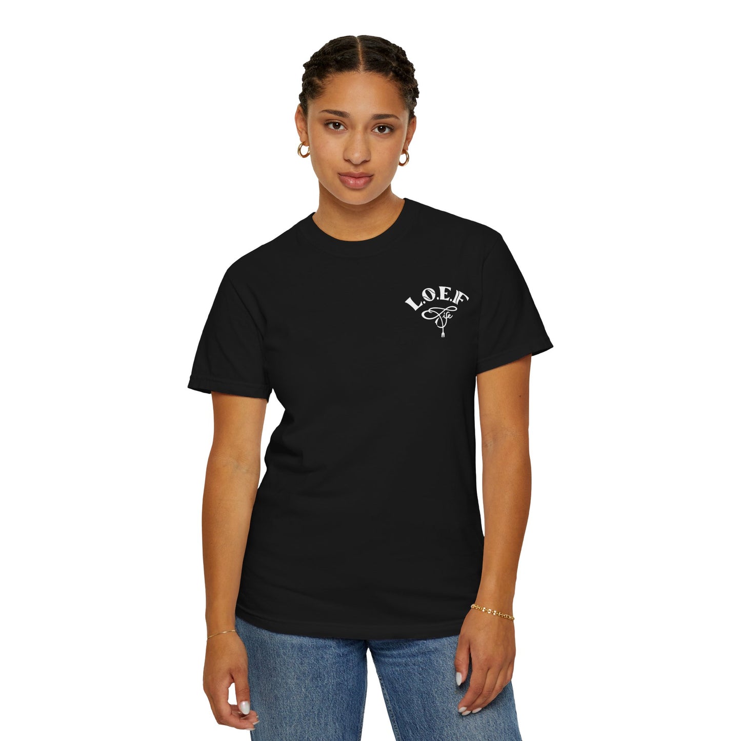 L.O.E.F LIFESTYLE OF EVERYDAY FOODIES Unisex Tee Shirt (White)