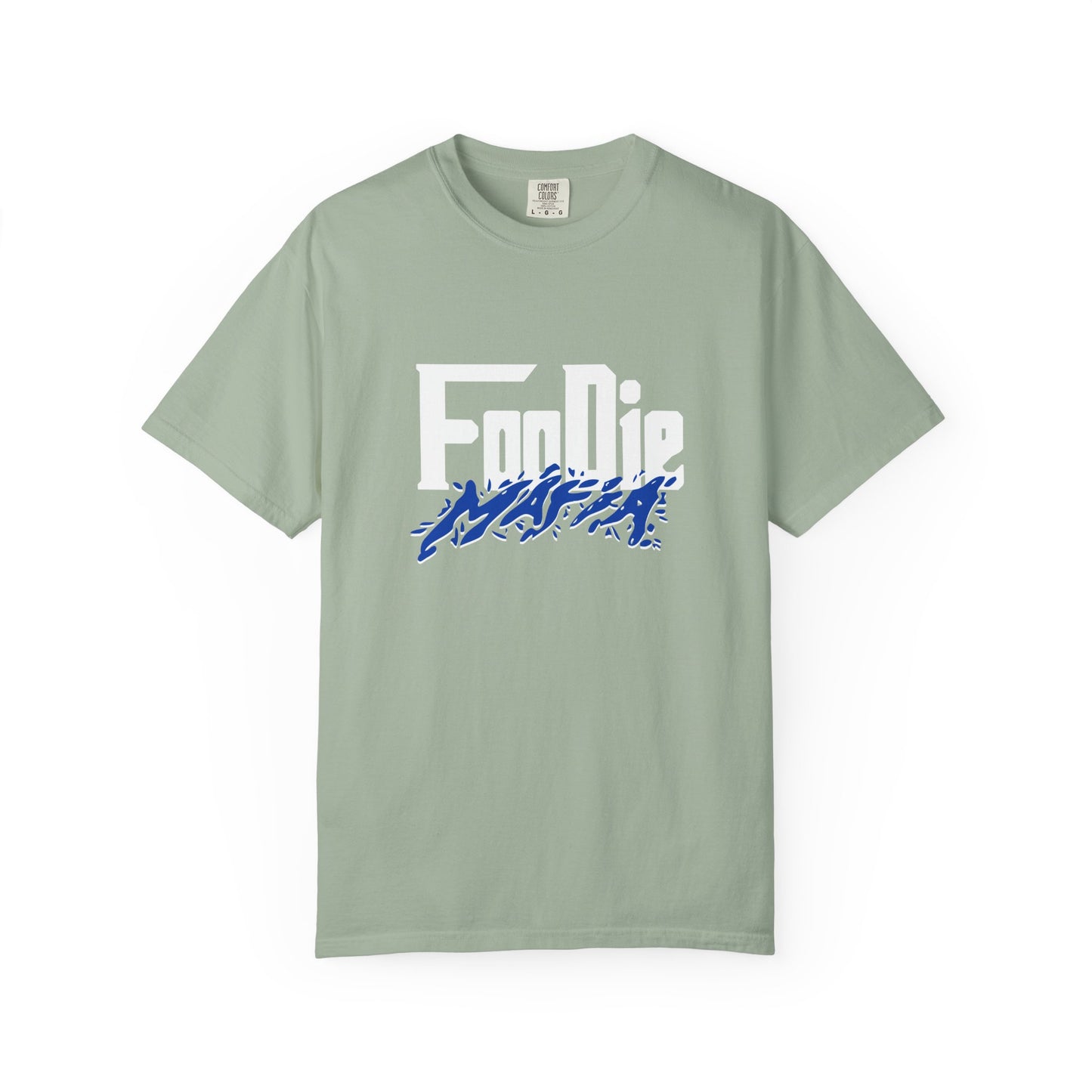 L.O.E.F White Foodie Mafia Unisex Tee shirt (Cobalt Blue)