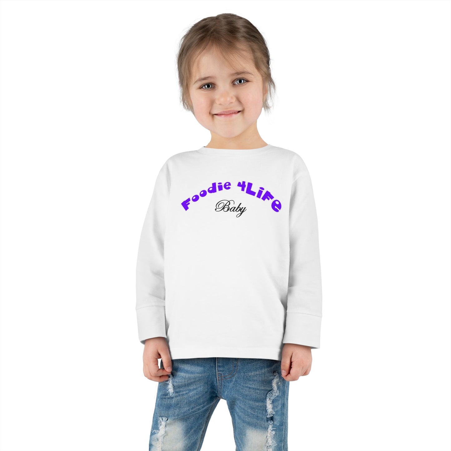L.O.E.F Foodie 4Life Baby Long Sleeve Tee  (Violet)