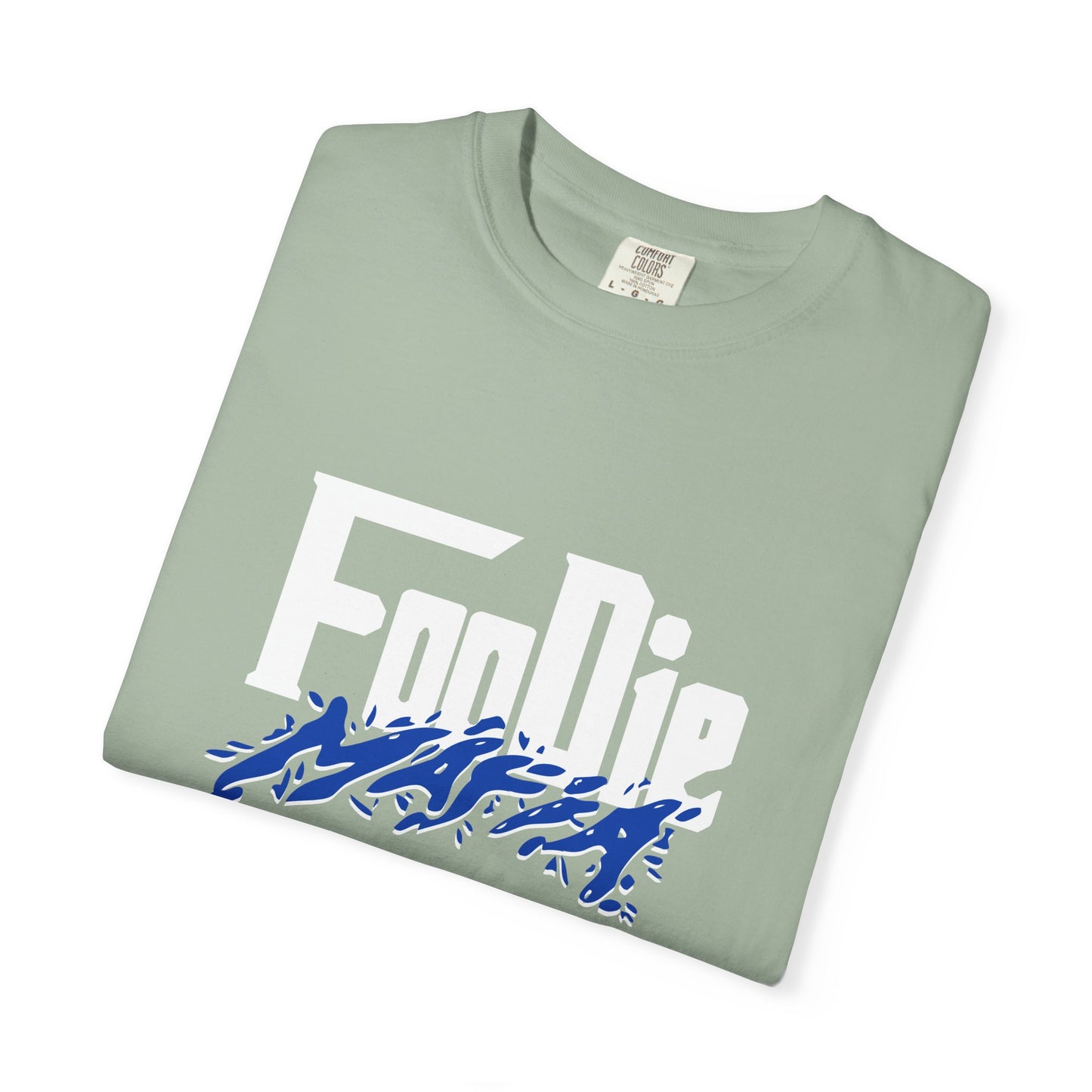 L.O.E.F White Foodie Mafia Unisex Tee shirt (Cobalt Blue)