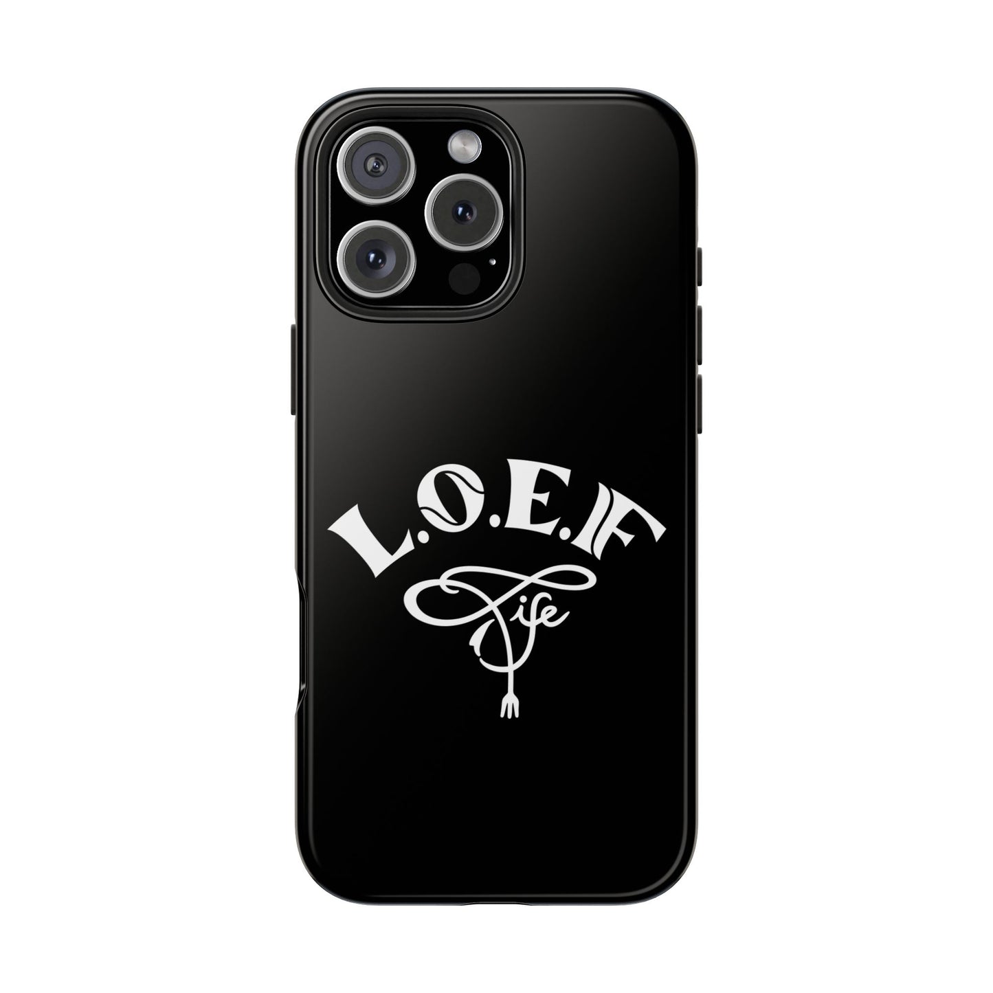L.O.E.F Black Glossy Protective Phone Case