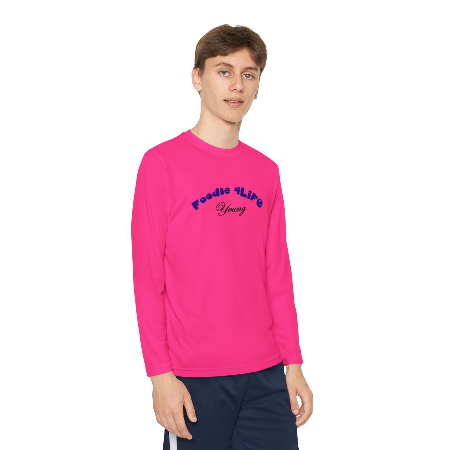L.O.E.F Foodie 4Life Young Long Sleeve Tee  (Dark Blue)