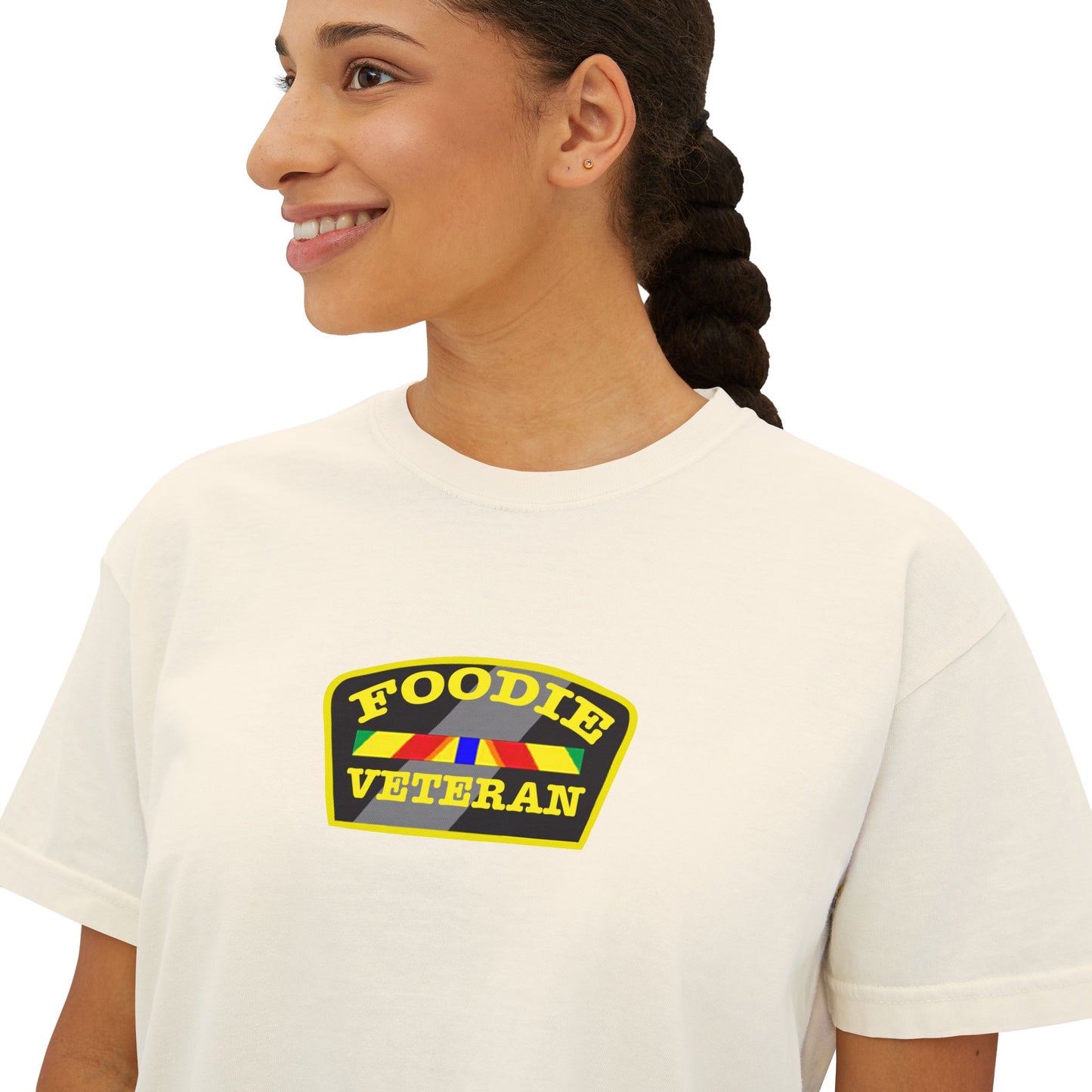 L.O.E.F Foodie Veteran Women Boxy Tee