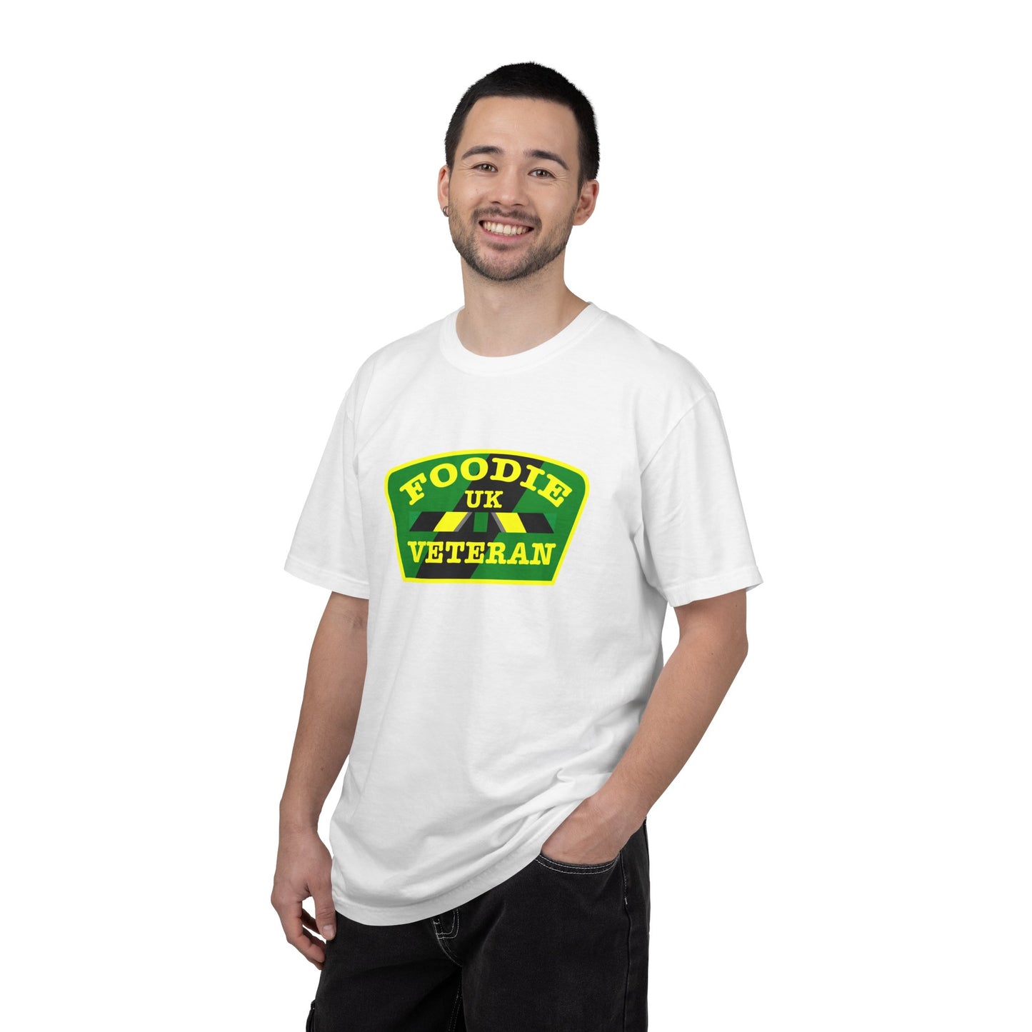 L.O.E.F Foodie Veteran UK Unisex Tee Shirt (Yellow and Green)
