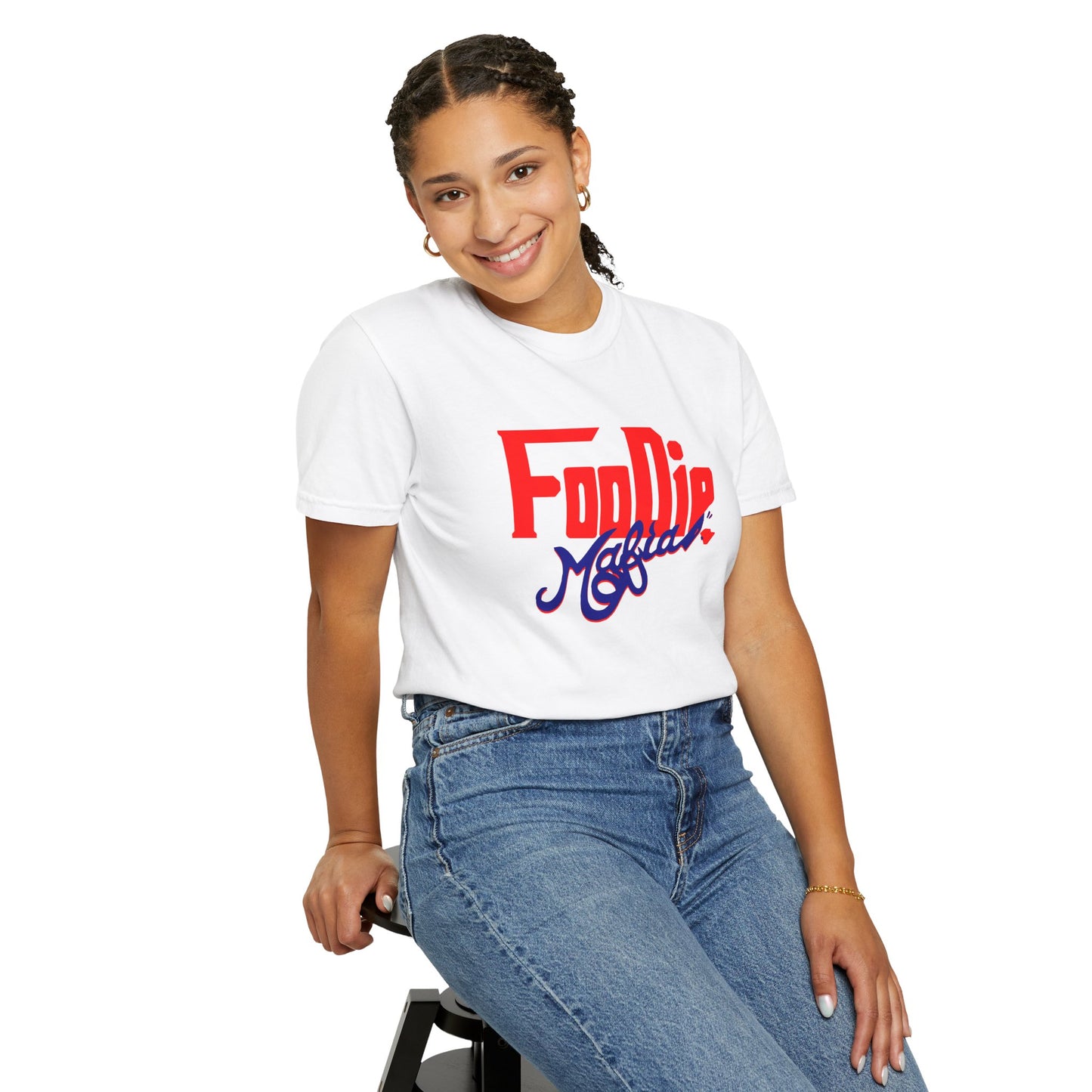 L.O.E.F Red Foodie Mafia Unisex Tee shirt (Dark Blue)