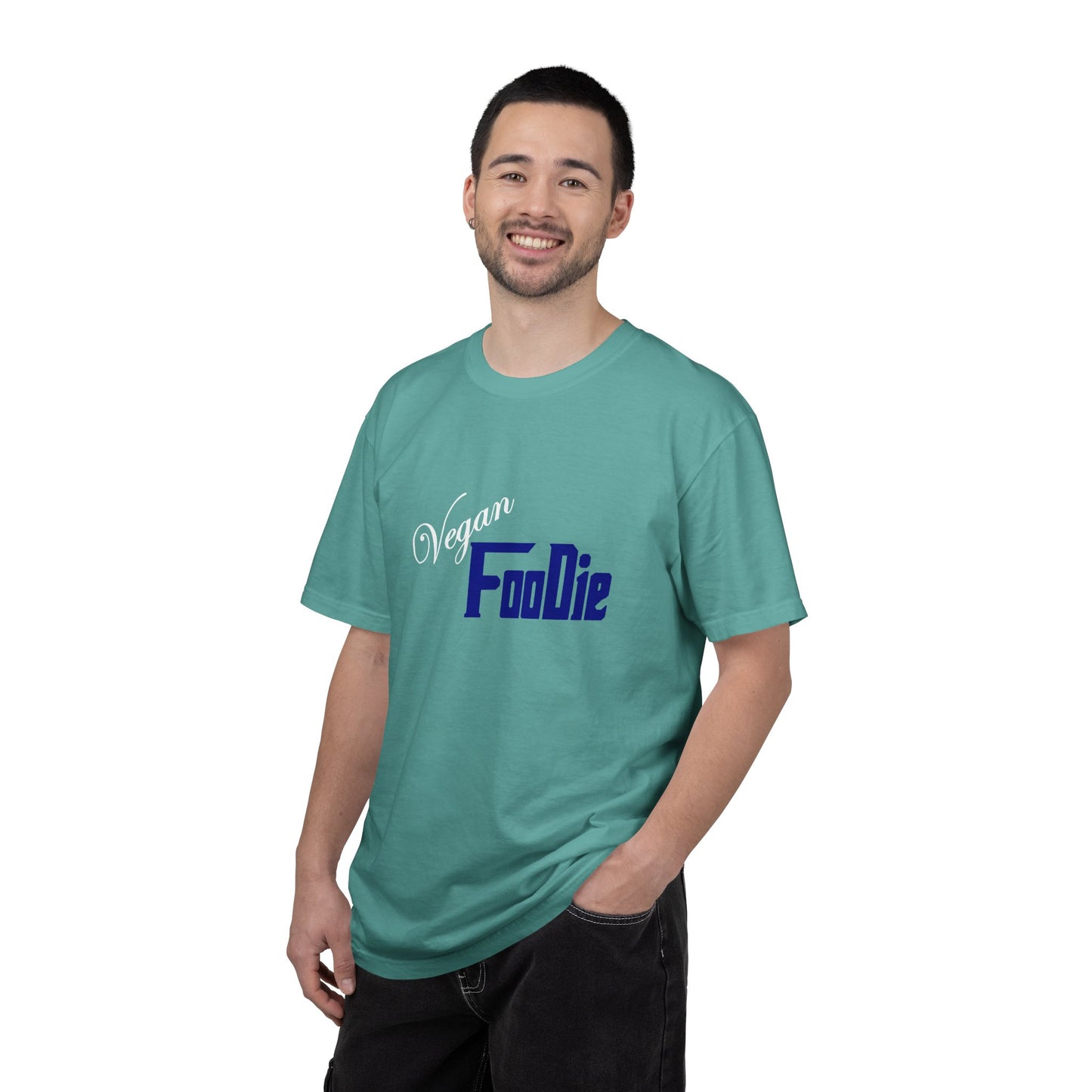 L.O.E.F Unisex Vegan Foodie Tee Shirt (Dark Blue)