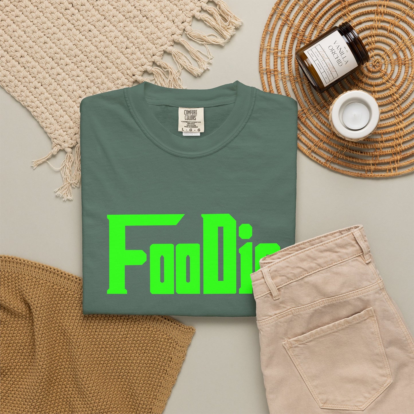 L.O.E.F Foodie Unisex Tee Shirt (Neon Green)