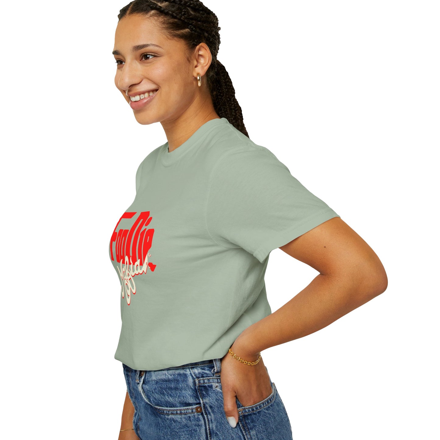 L.O.E.F Red Foodie Mafia Unisex Tee shirt (Beige)