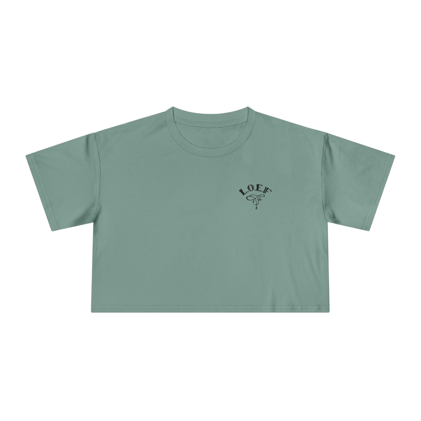 L.O.E.F Foodie 4Life Certified Crop Tee (Neon Yellow)