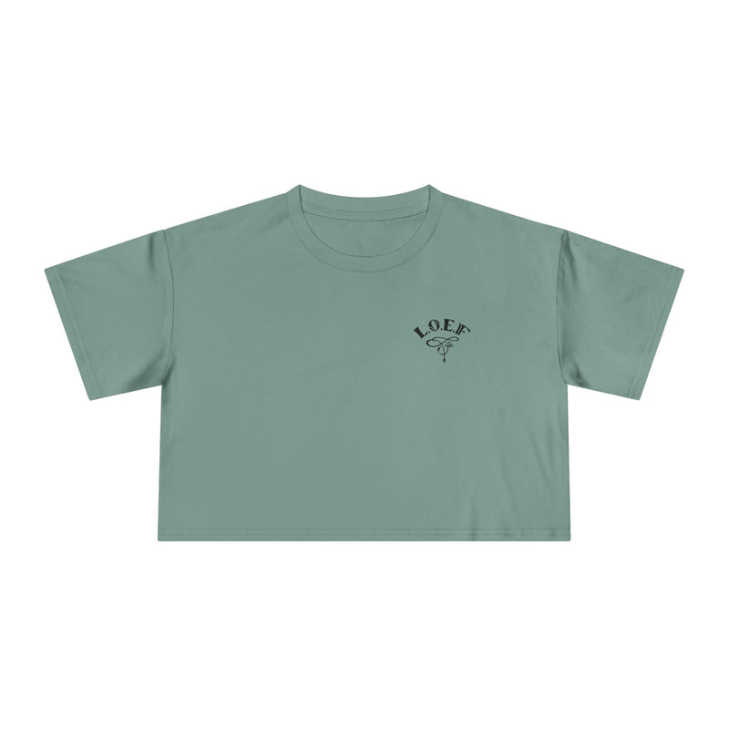 L.O.E.F Foodie 4Life Certified Crop Tee (Neon Yellow)