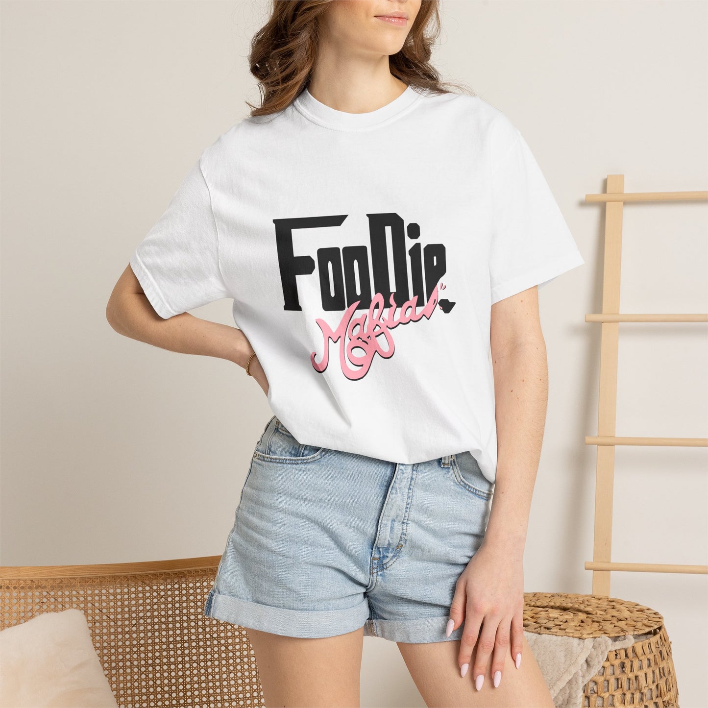 L.O.E.F Foodie Mafia Unisex Tee shirt (Soft Pink)