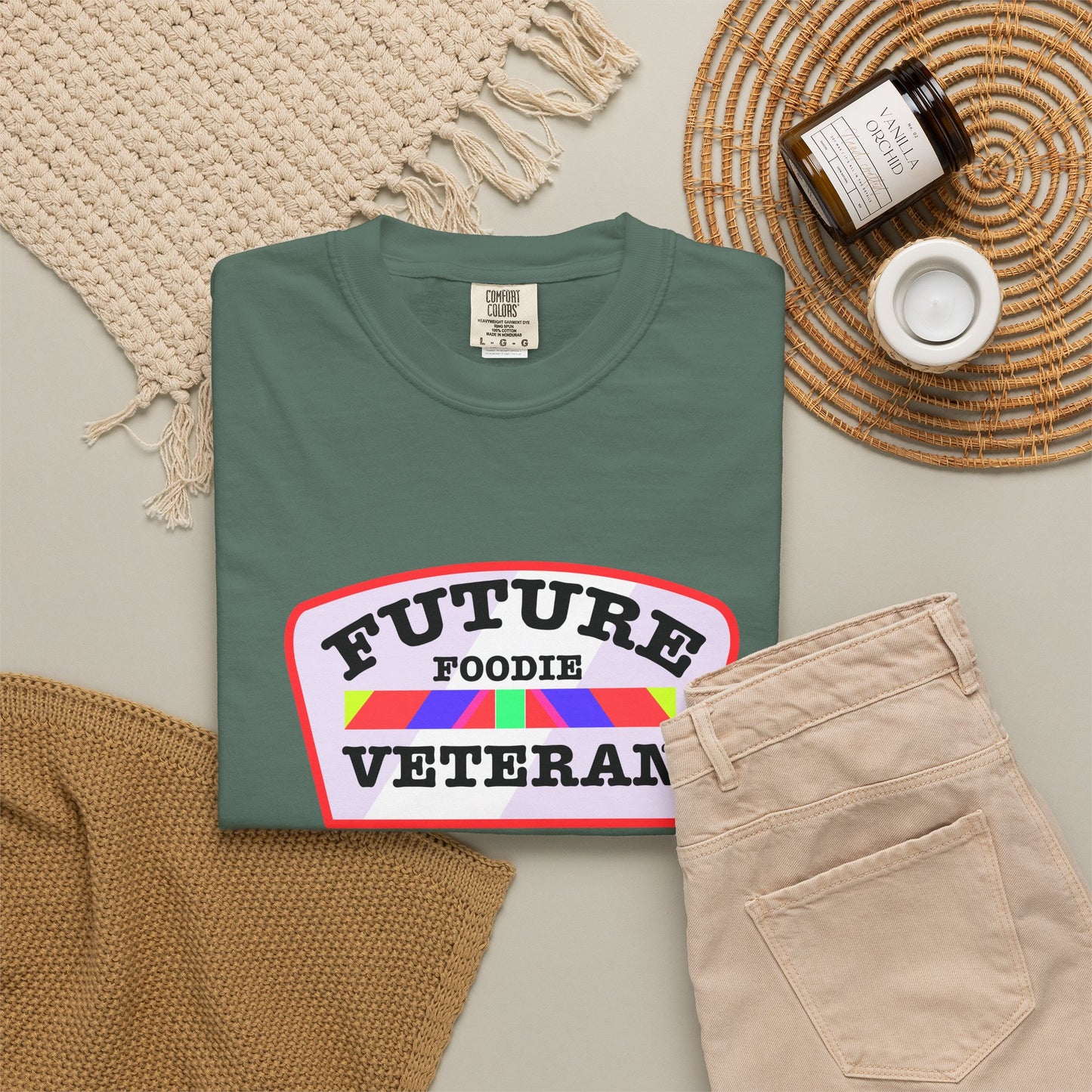 L.O.E.F Future Foodie Veteran Unisex Tee Shirt (Soft Pink)