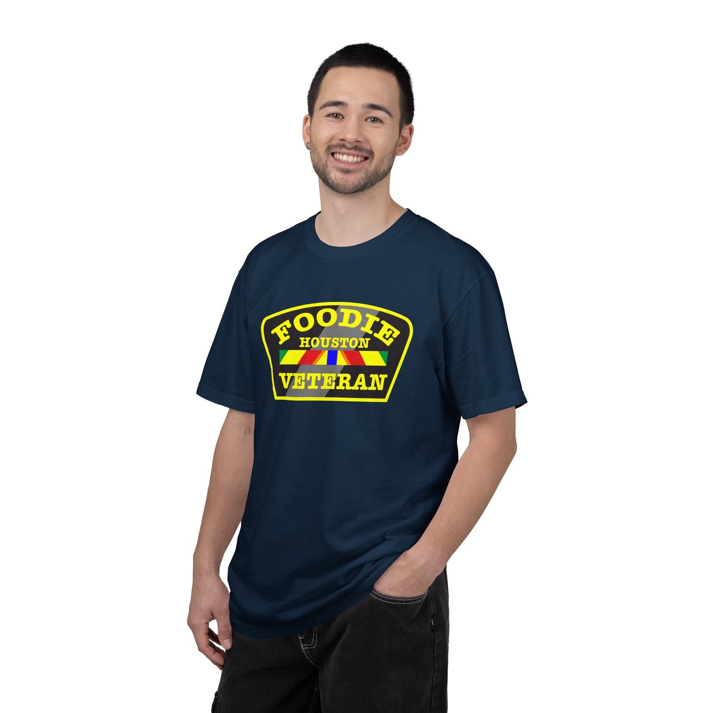 L.O.E.F Foodie Veteran HOUSTON Unisex Tee Shirt (Yellow)