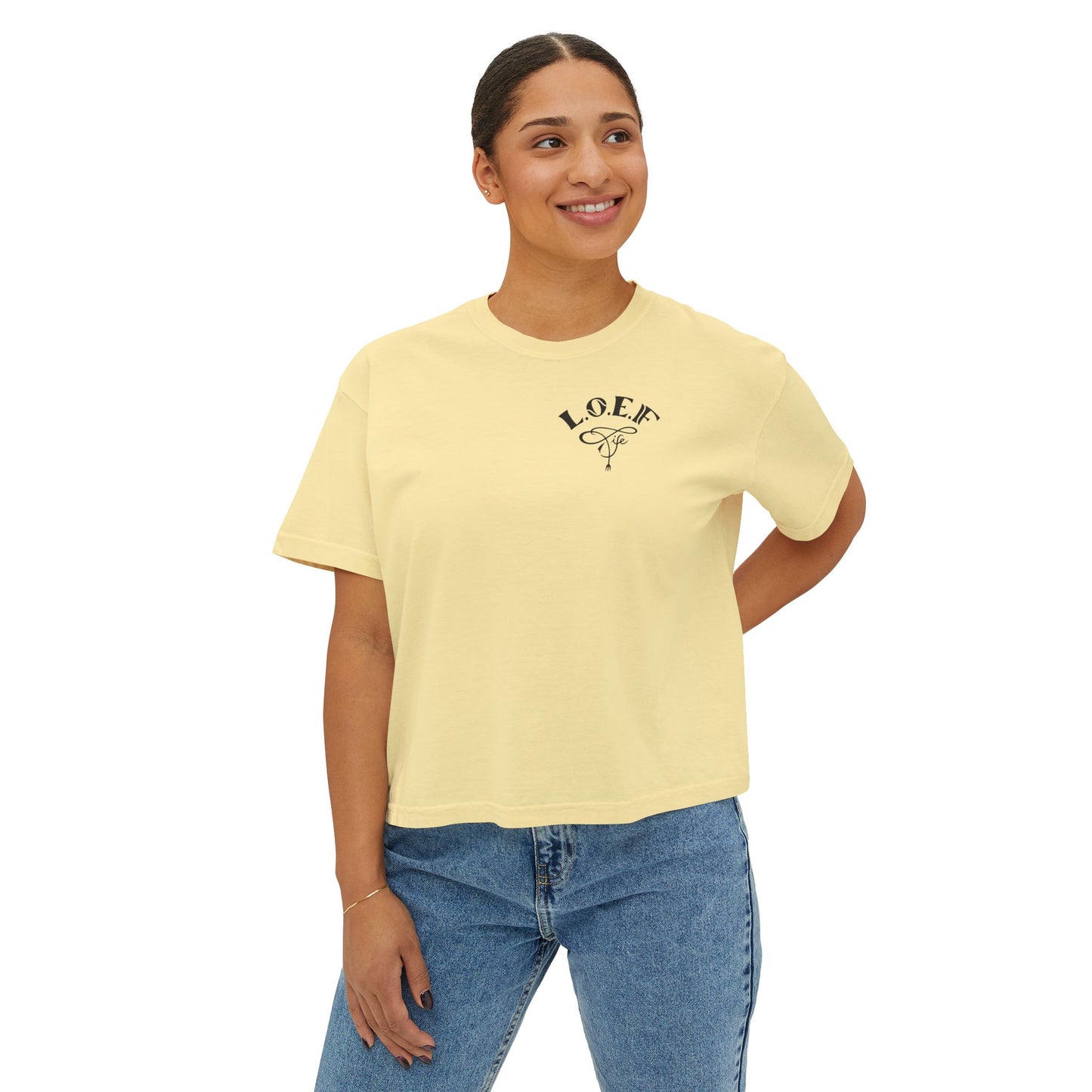 L.O.E.F Foodie 4Life Vegan Boxy Tee (Turquoise)