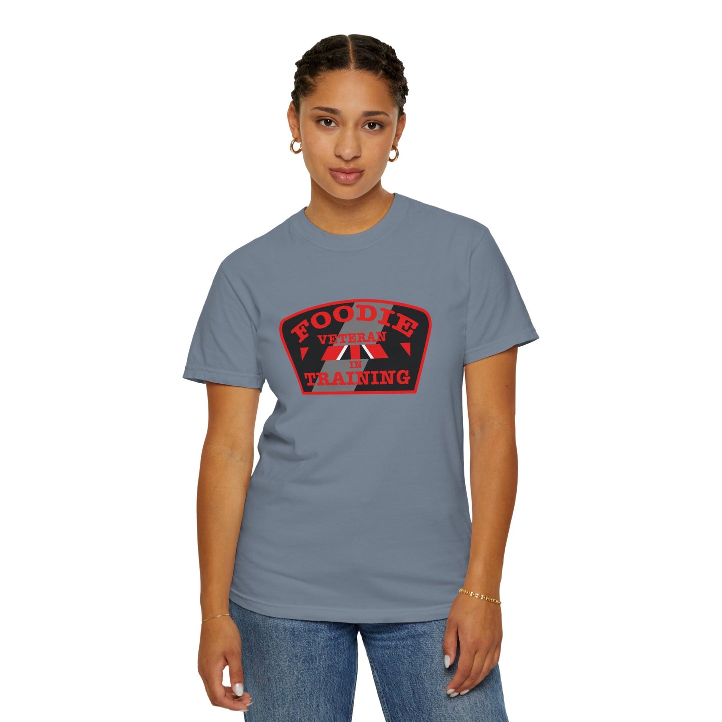 L.O.E.F Foodie Veteran IN TRAINING Unisex Tee Shirt (Red)