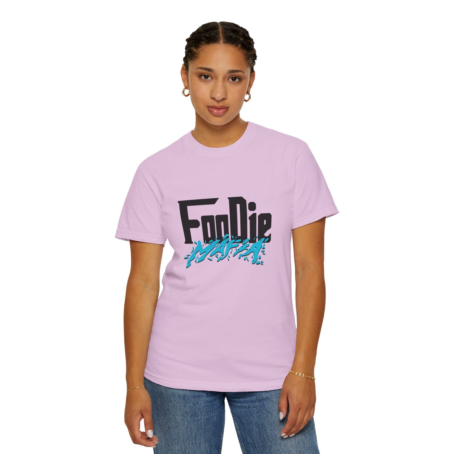 L.O.E.F Foodie Mafia Unisex Tee Shirt (Aqua Blue)