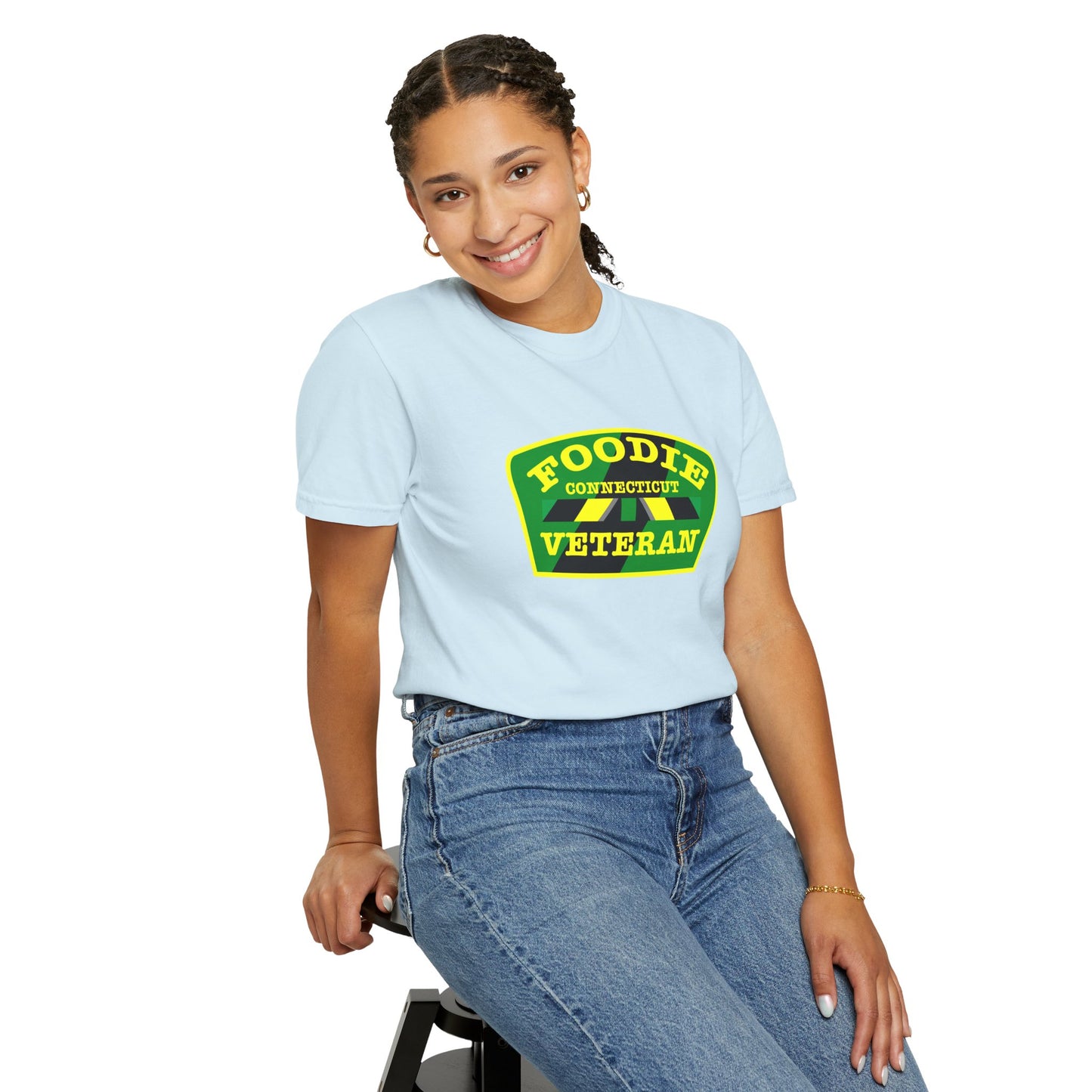 L.O.E.F Foodie Veteran CONNECTICUT Unisex Tee Shirt (Yellow)