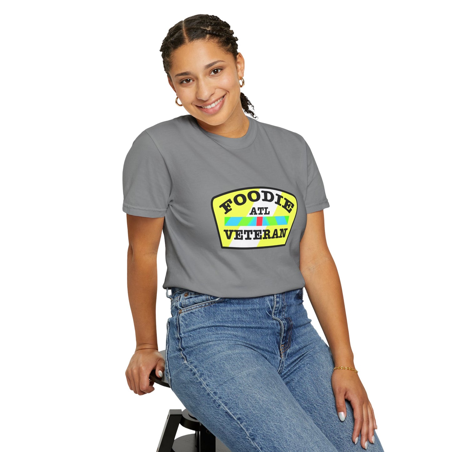 L.O.E.F Foodie Veteran ATL Unisex Tee Shirt (Yellow and Black)