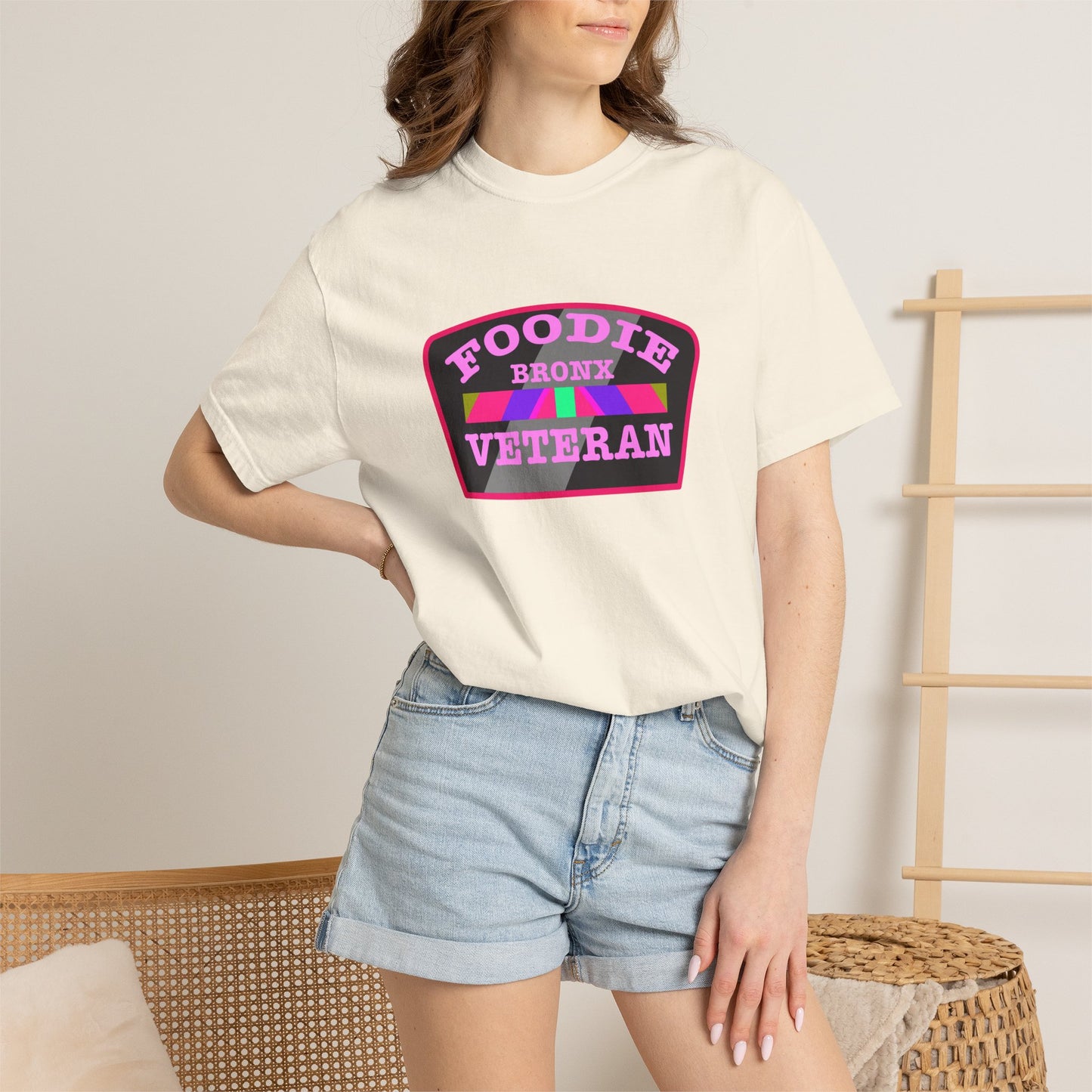 L.O.E.F Foodie Veteran Bronx Unisex Tee Shirt (Pink)