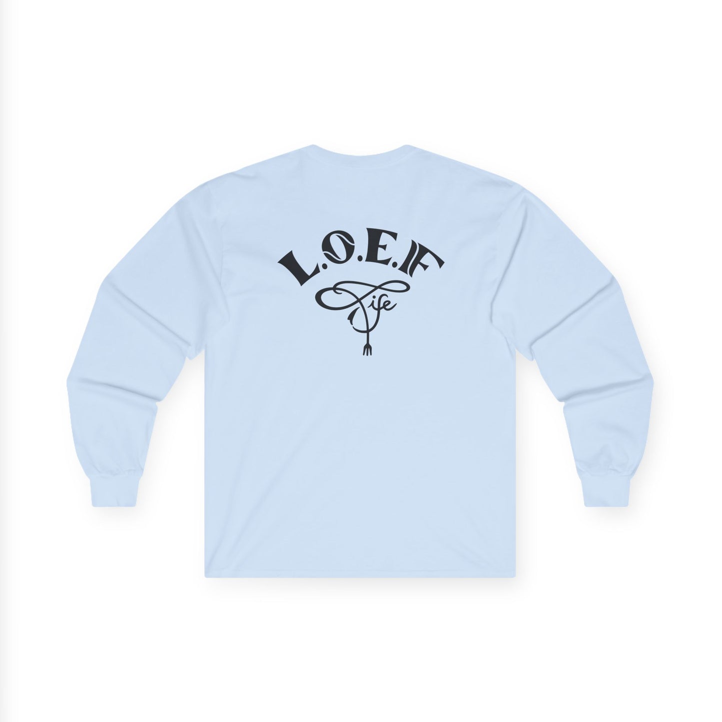 L.O.E.F Foodie 4Life Vegan Long Sleeve Tee (Dark Blue)