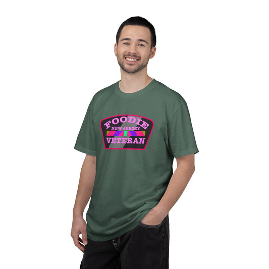 L.O.E.F Foodie Veteran NEW JERSEY Unisex Tee Shirt (Pink)