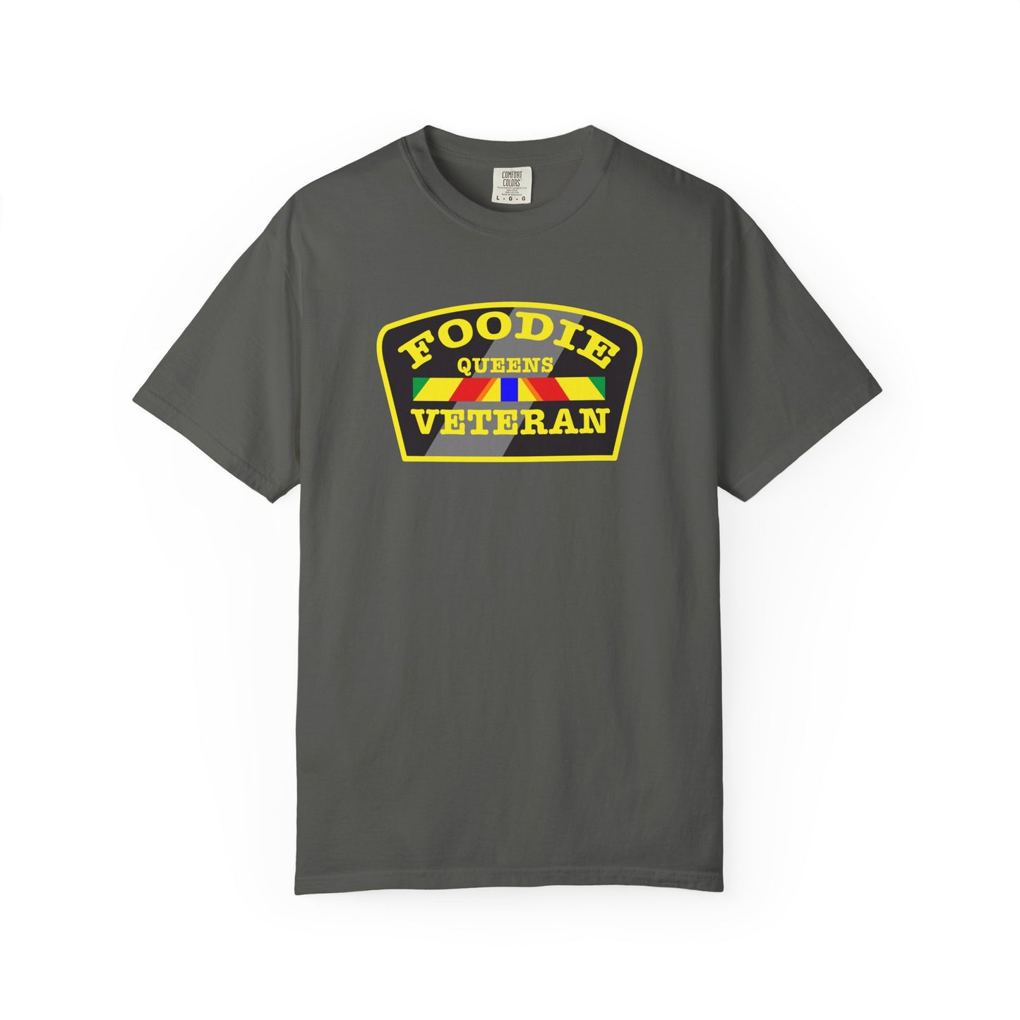 L.O.E.F Foodie Veteran QUEENS Unisex Tee Shirt (Yellow)