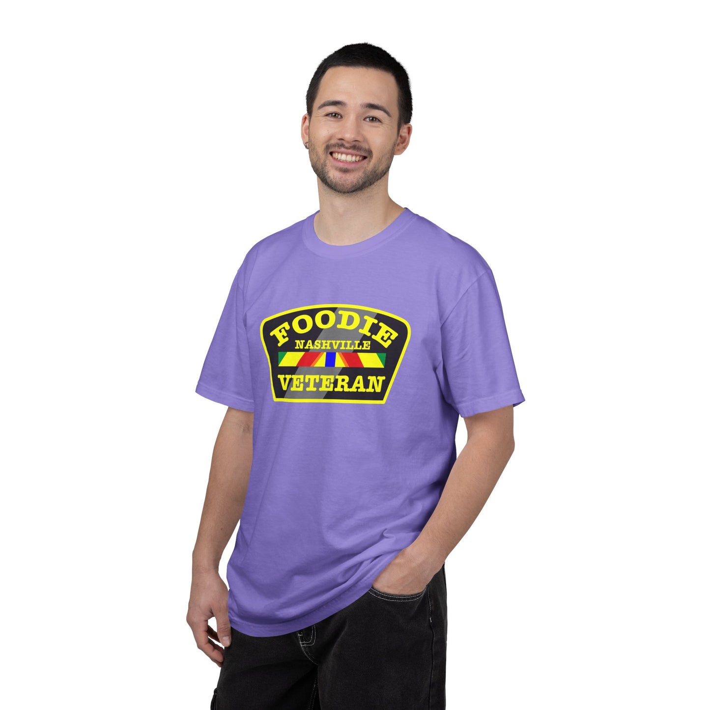 L.O.E.F Foodie Veteran NASHVILLE Unisex Tee Shirt (Yellow)