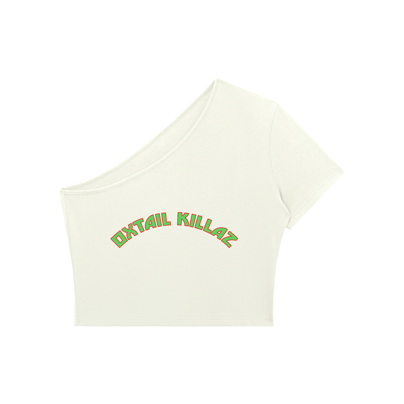 L.O.E.F. Life Oxtail Killaz Women's One-Shoulder Crop T-Shirt