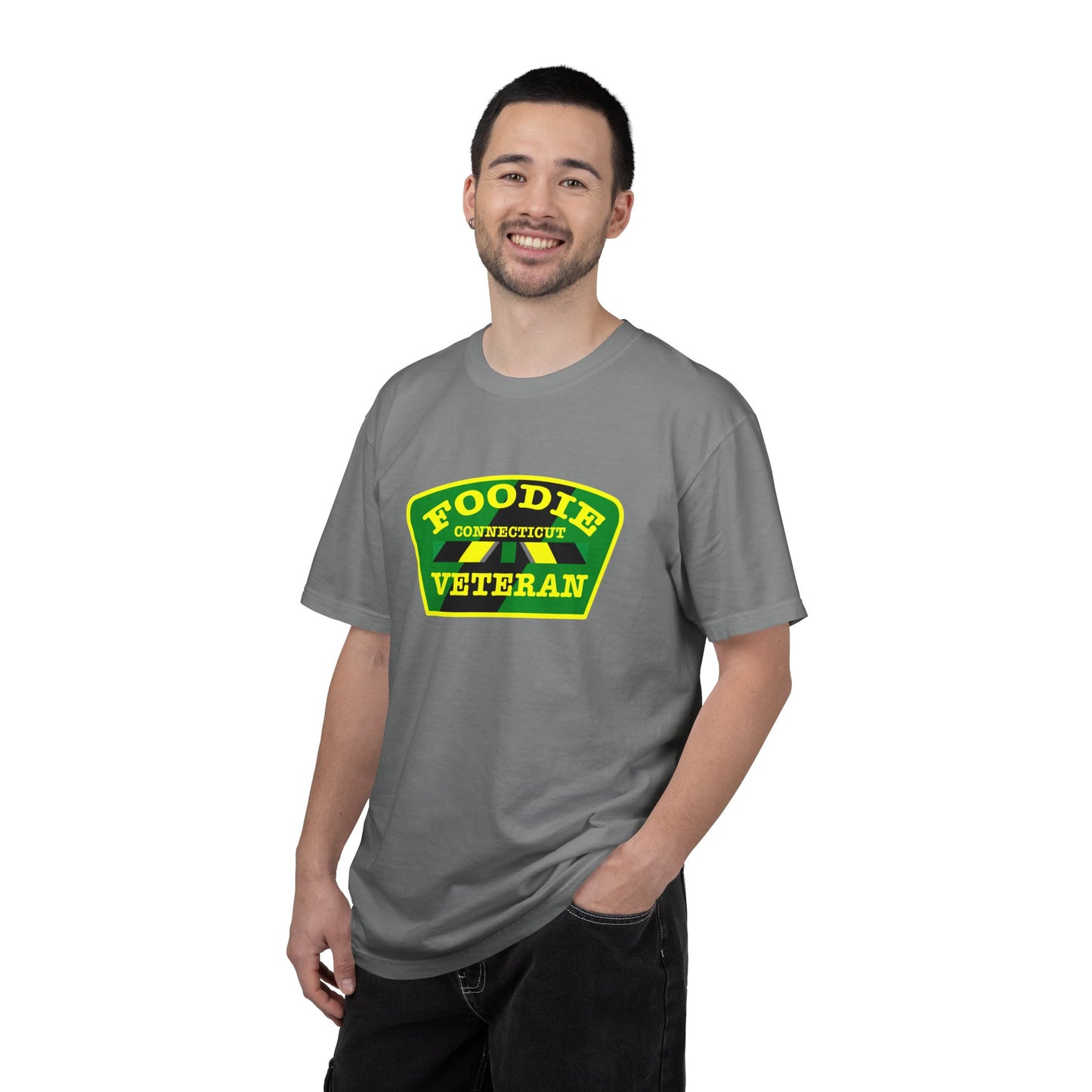 L.O.E.F Foodie Veteran CONNECTICUT Unisex Tee Shirt (Yellow)