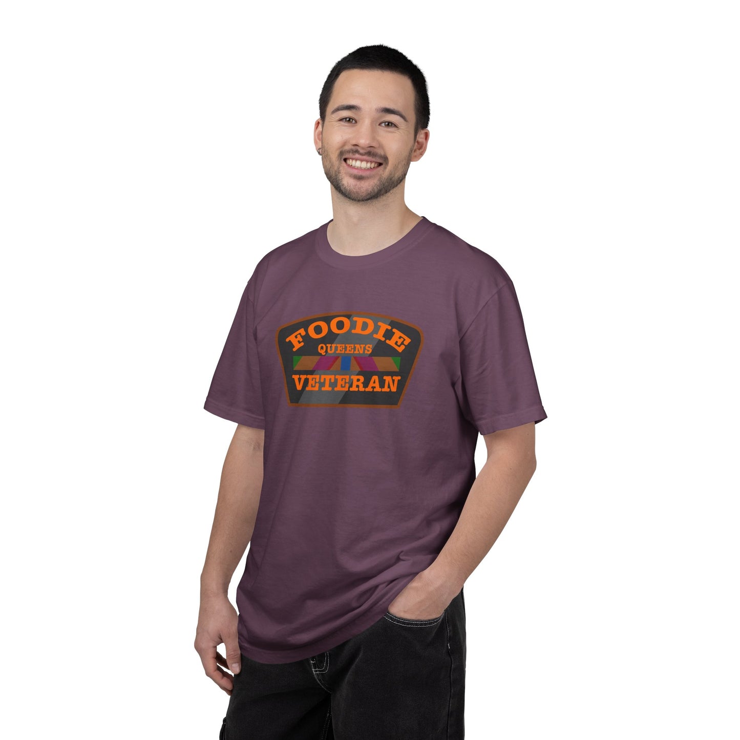 L.O.E.F Foodie Veteran QUEENS Unisex Tee Shirt (Orange)