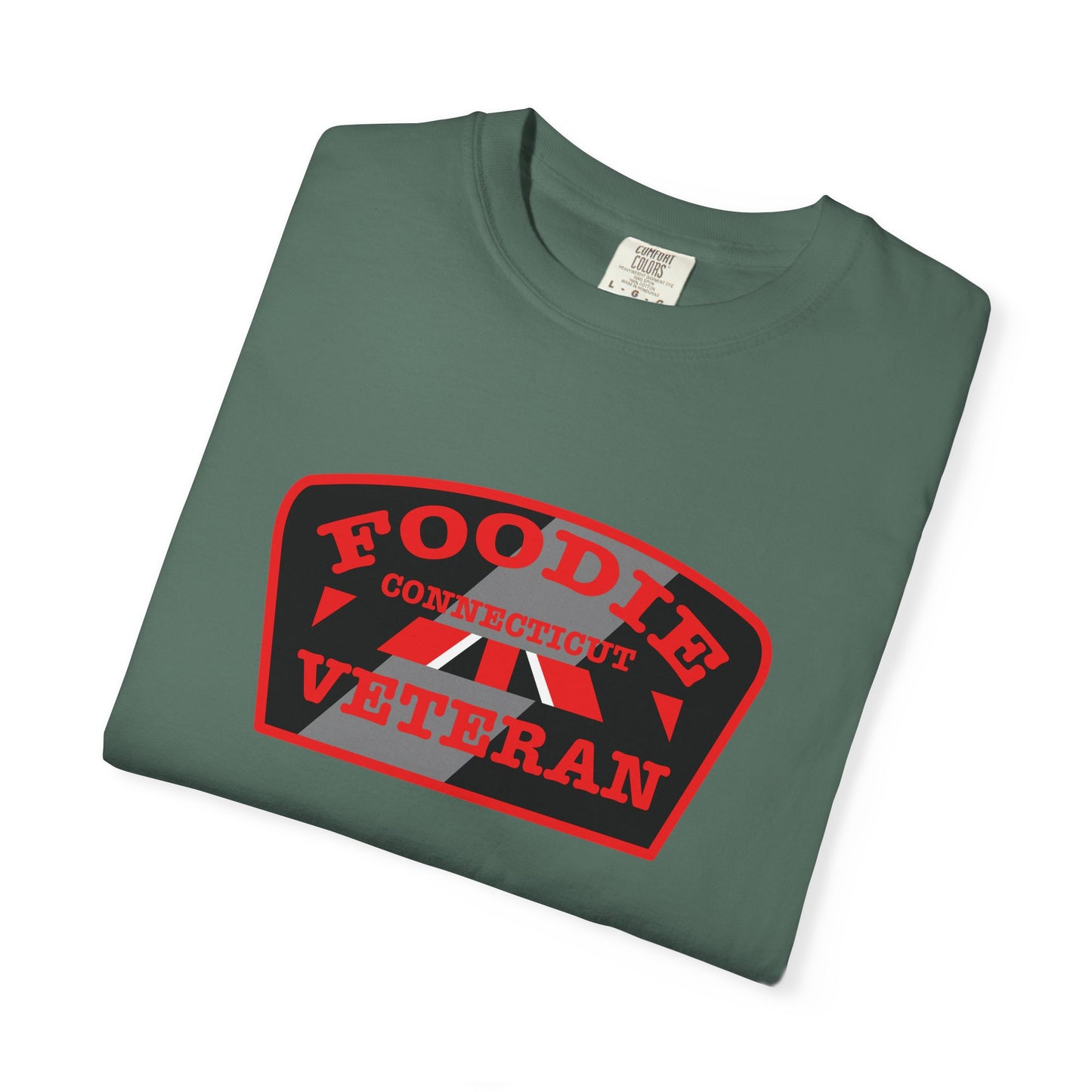 L.O.E.F Foodie Veteran CONNECTICUT Unisex Tee Shirt (Red)