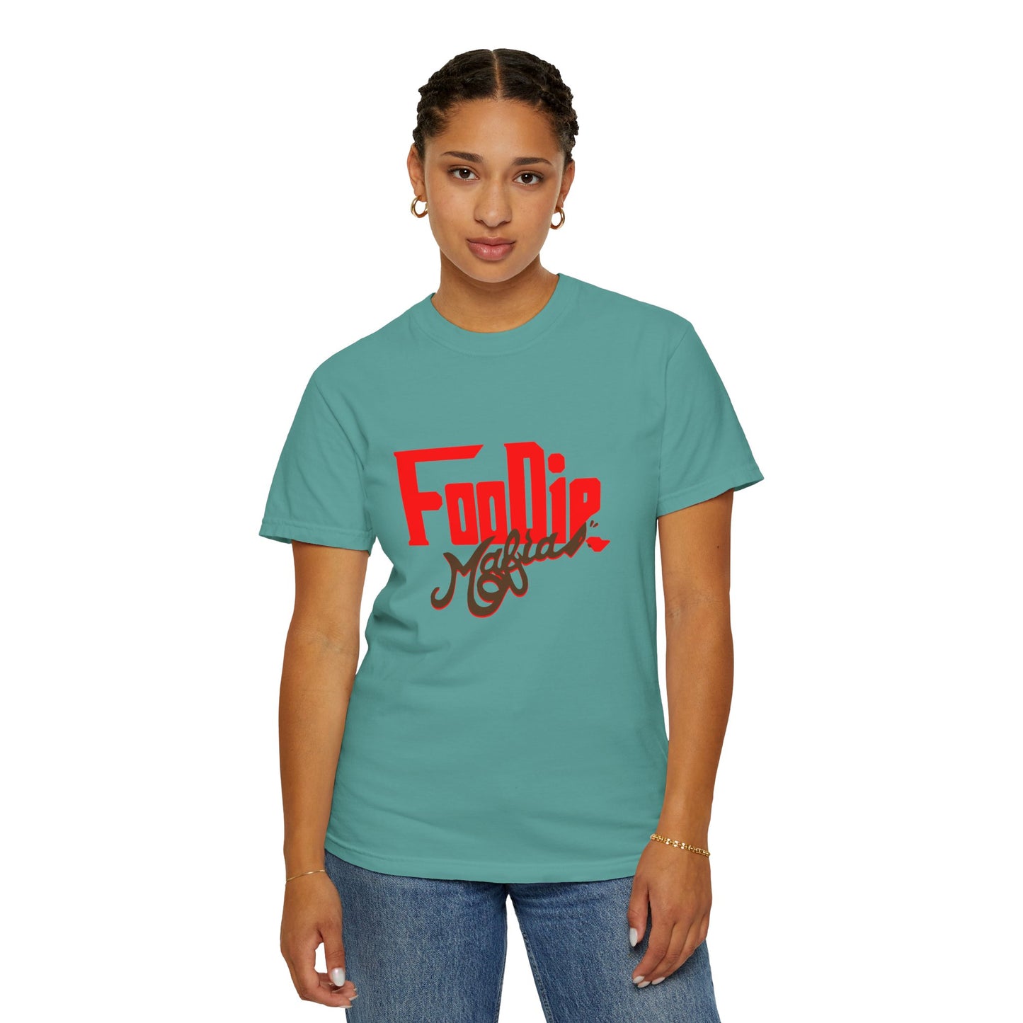 L.O.E.F Red Foodie Mafia Unisex Tee Shirt (Dark Brown)