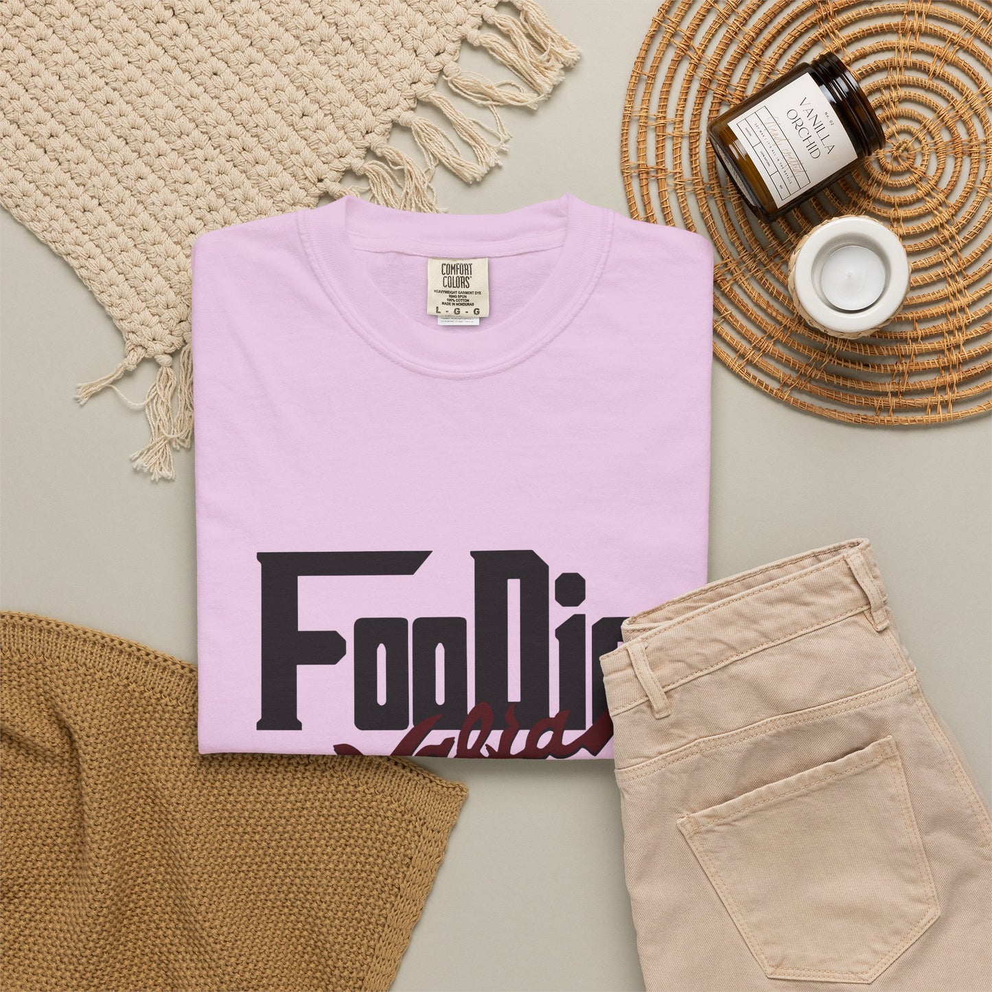 L.O.E.F Foodie Mafia Unisex Tee shirt (Maroon)