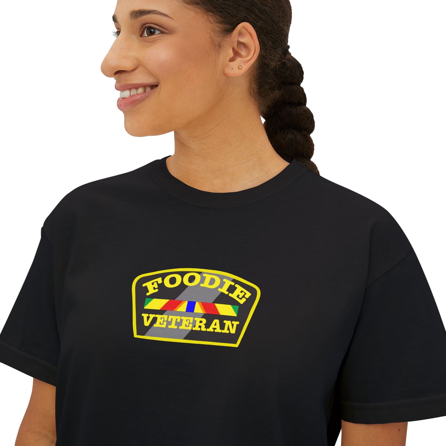 L.O.E.F Foodie Veteran Women Boxy Tee