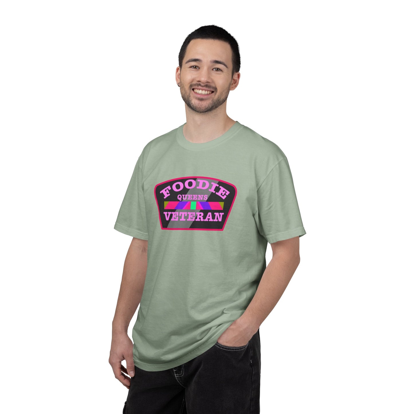 L.O.E.F Foodie Veteran QUEENS Unisex Tee Shirt (Pink)