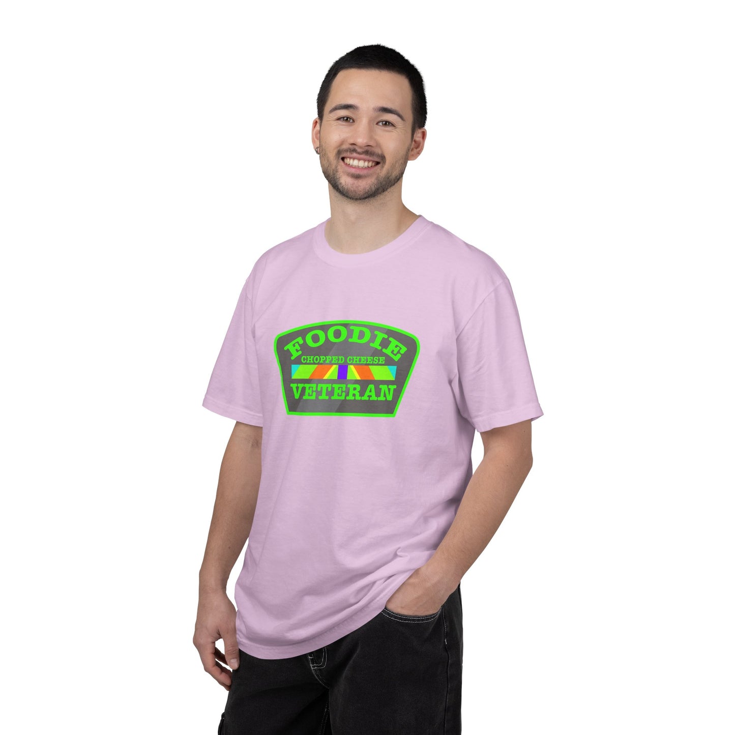 L.O.E.F Foodie Veteran Chopped Cheese Unisex Tee Shirt (Neon Green)
