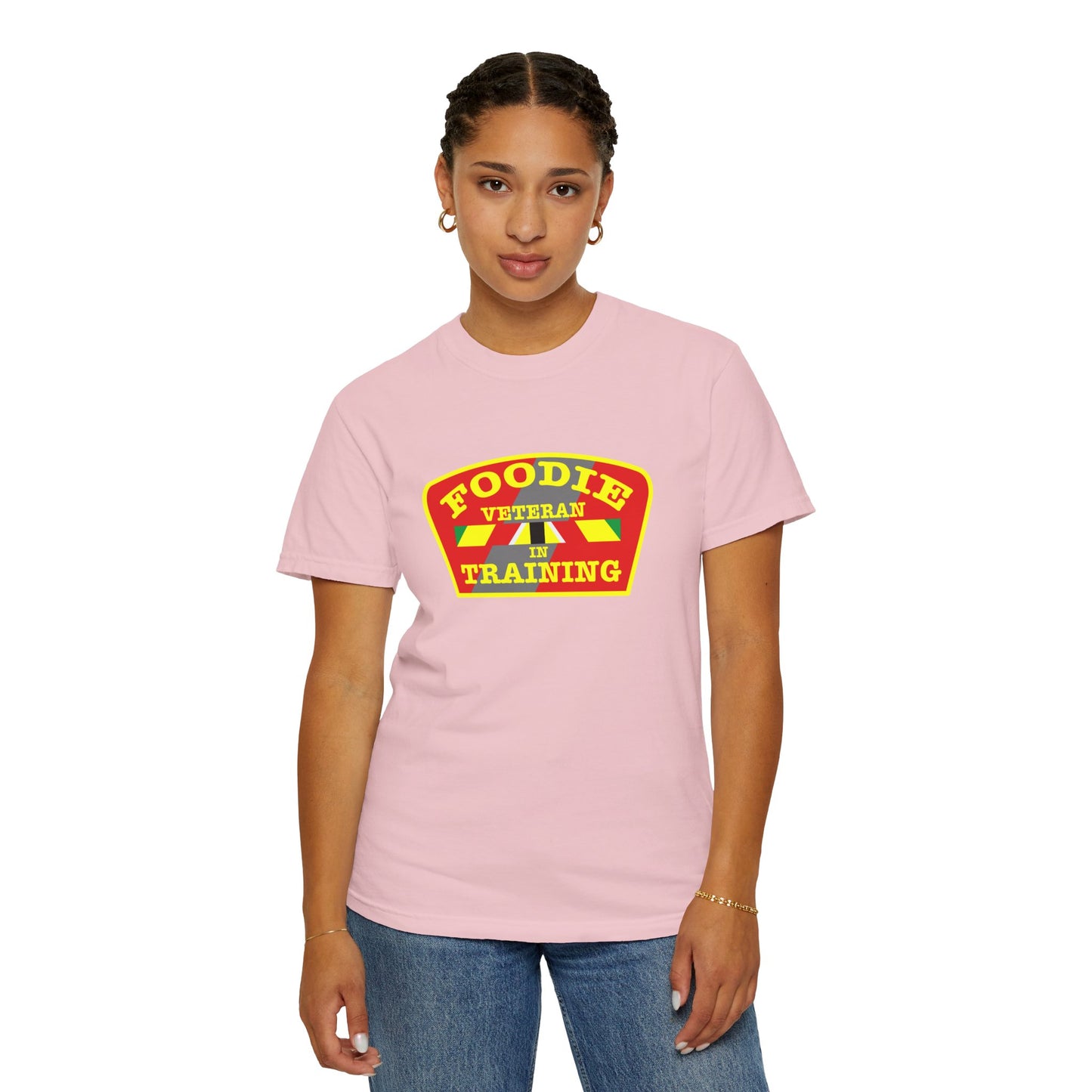 L.O.E.F Foodie Veteran IN TRAINING Unisex Tee Shirt (Yellow)
