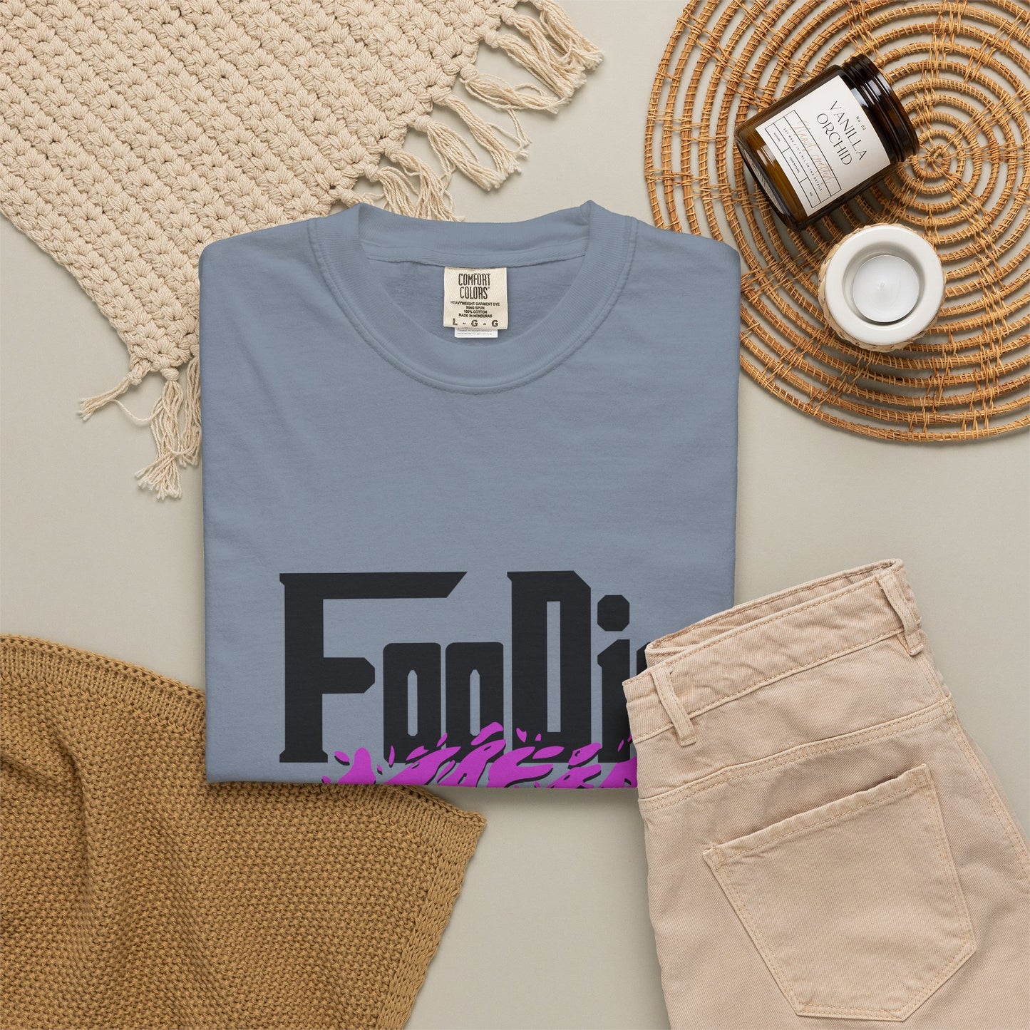 L.O.E.F Foodie Mafia Unisex Tee Shirt (Bright Purple)