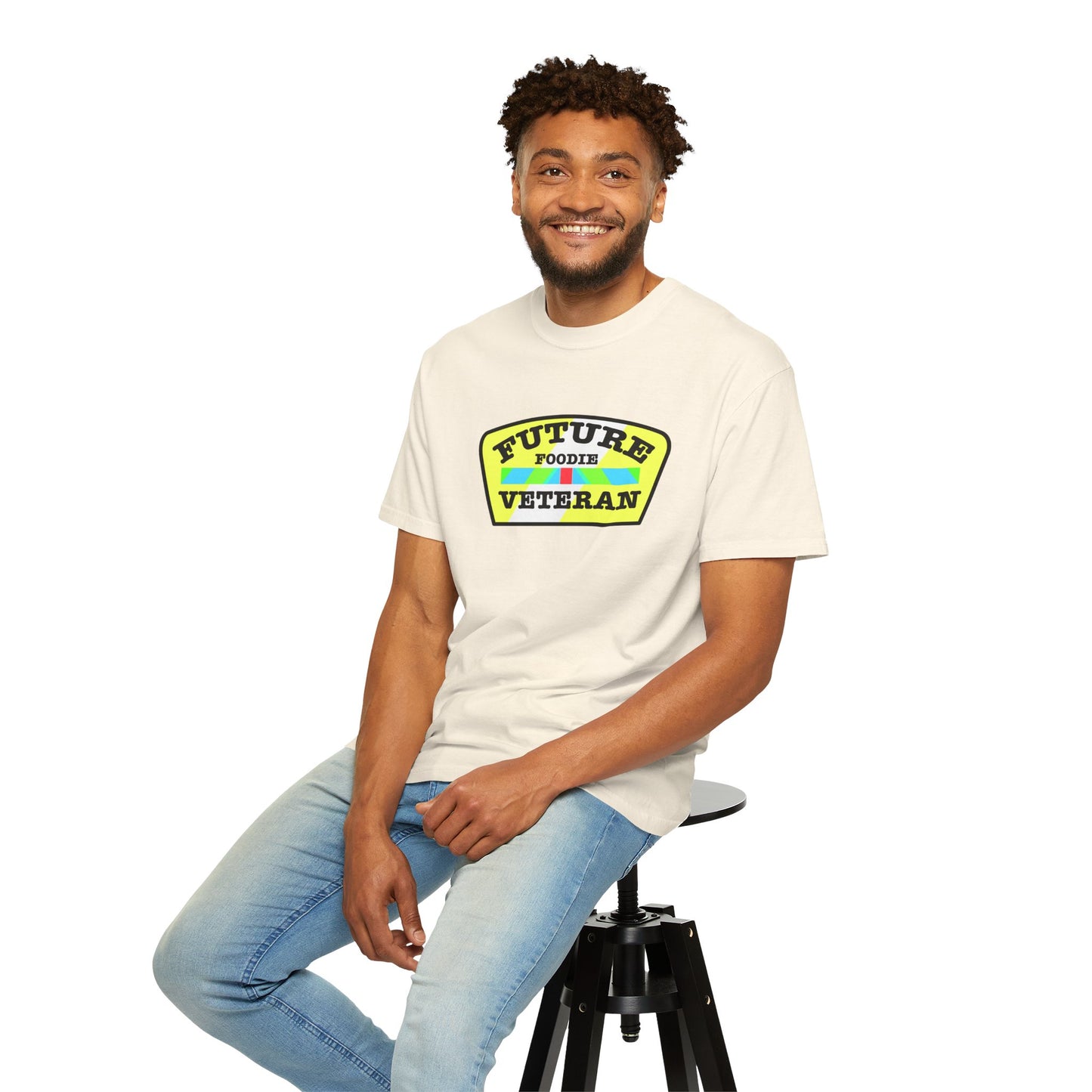 L.O.E.F Future Foodie Veteran Unisex Tee Shirt (Yellow and Black)