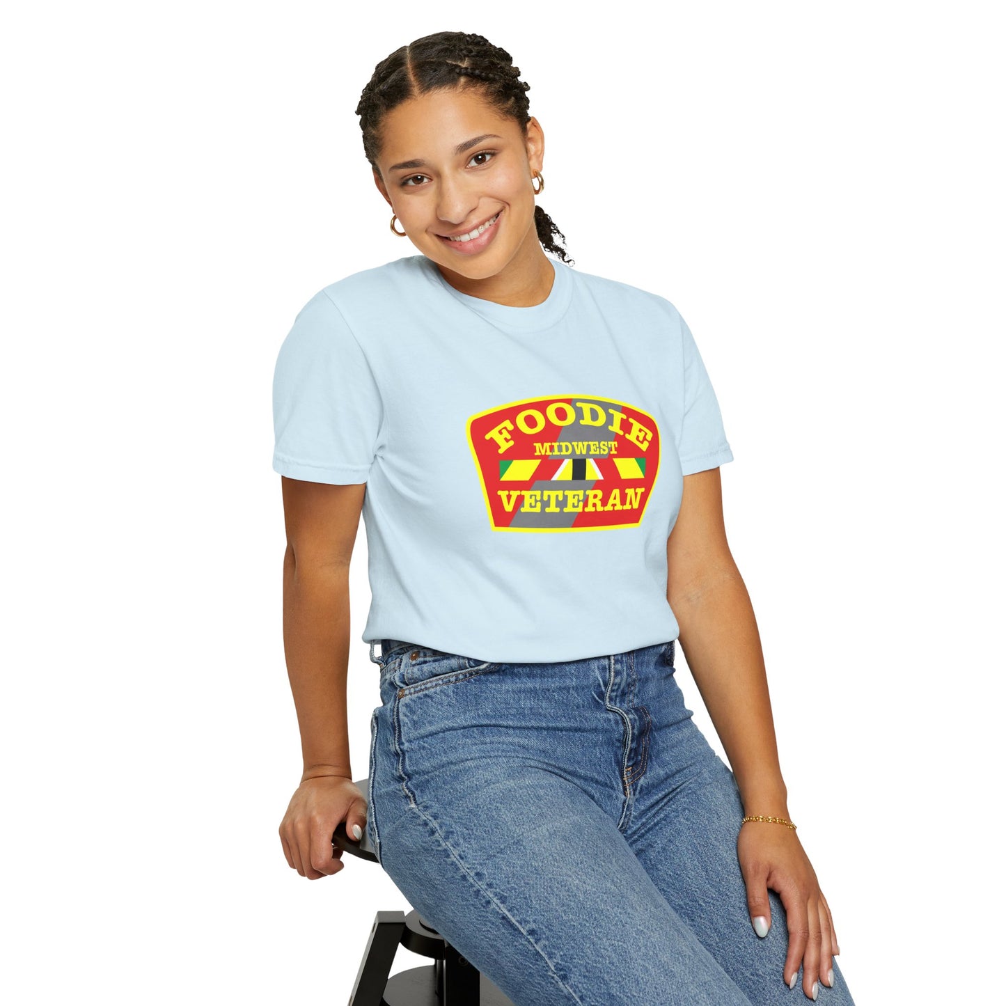 L.O.E.F Foodie Veteran MIDWEST Unisex Tee Shirt (Yellow)