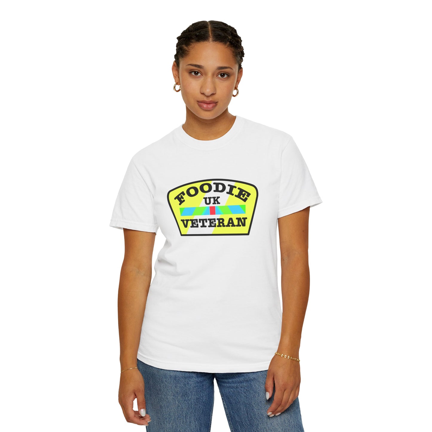 L.O.E.F Foodie Veteran UK Unisex Tee Shirt (Yellow and Black)